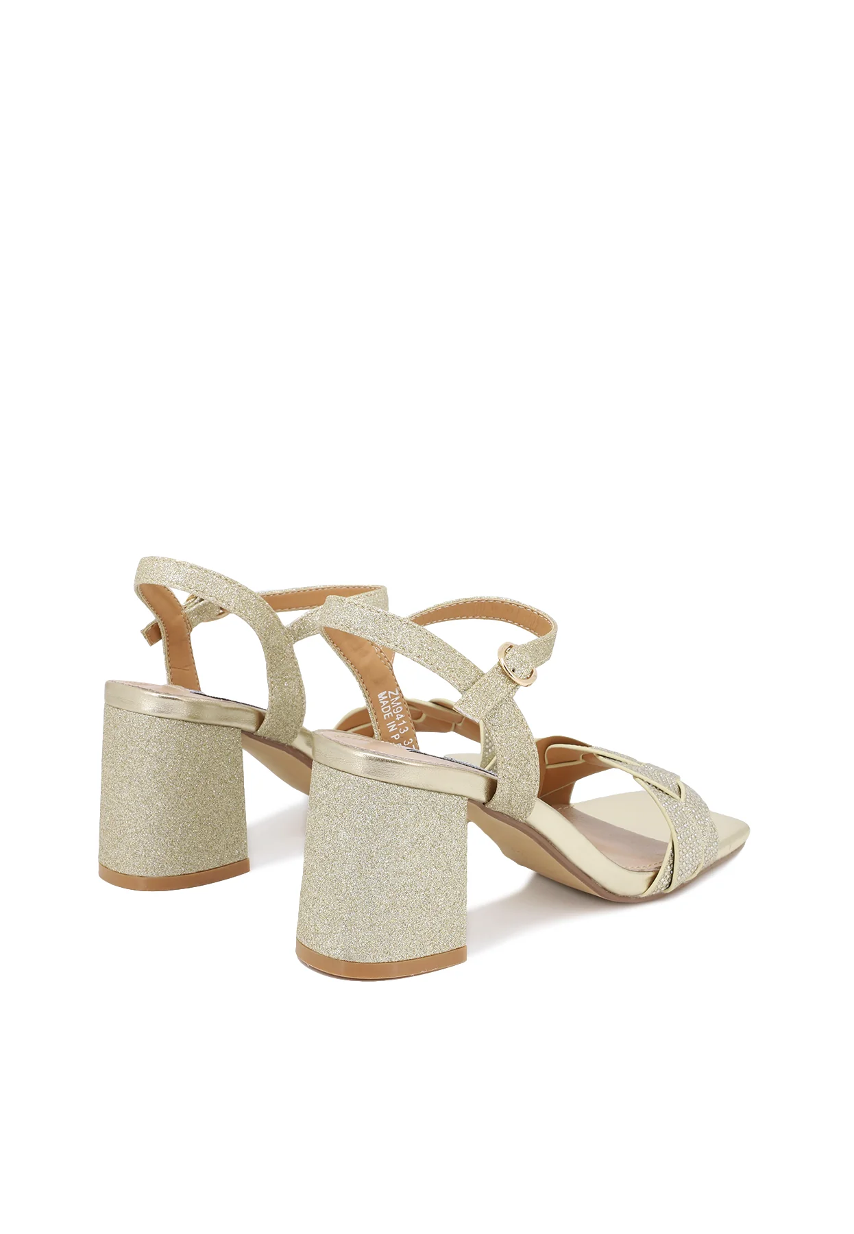 Sandali donna con intreccio strass e tacco largo ZM9413 - Image 13