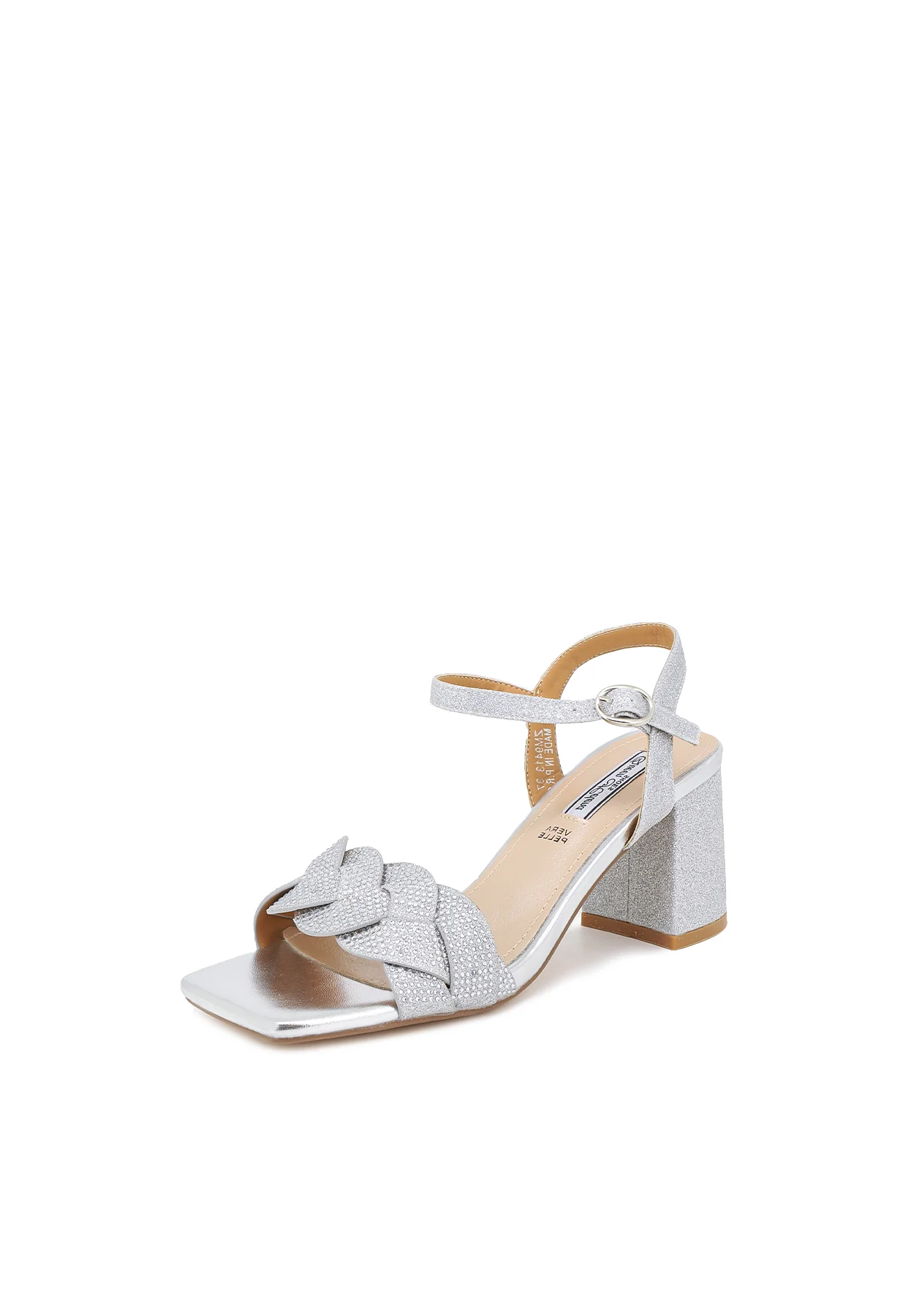 Sandali donna con intreccio strass e tacco largo ZM9413 - Image 19