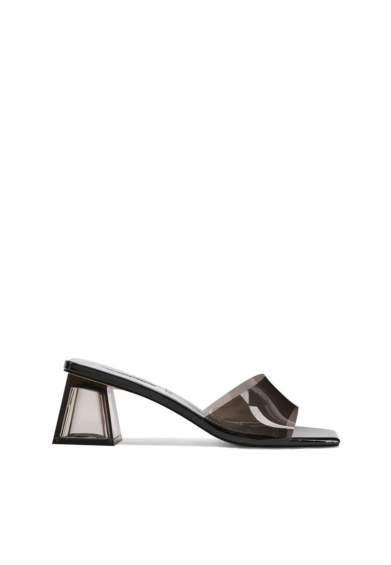 Sandali mule con tacco geometrico trasparente ZM9604 - Image 2