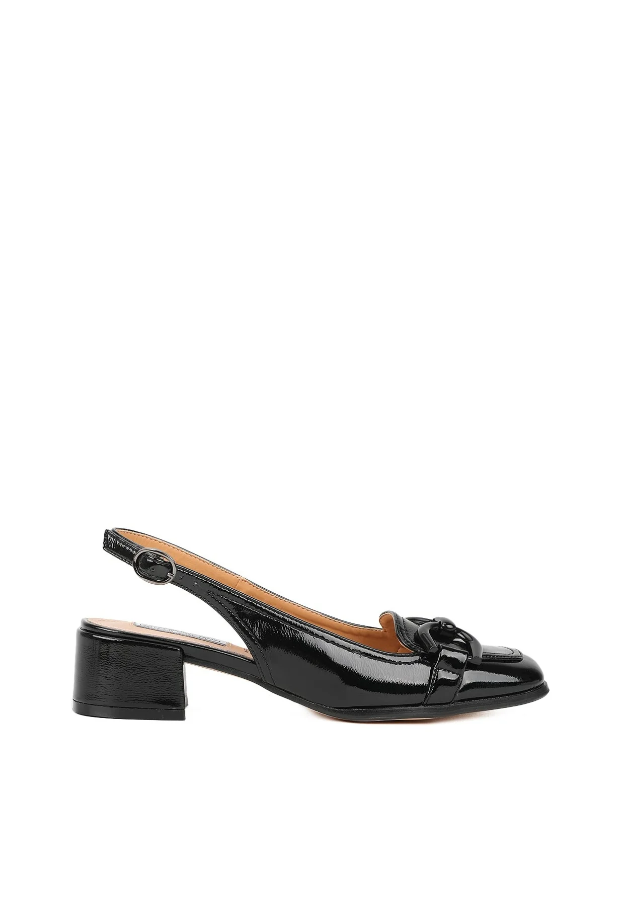 Décolleté slingback lucide con morsetto e tacco basso ZM9618 - Image 16