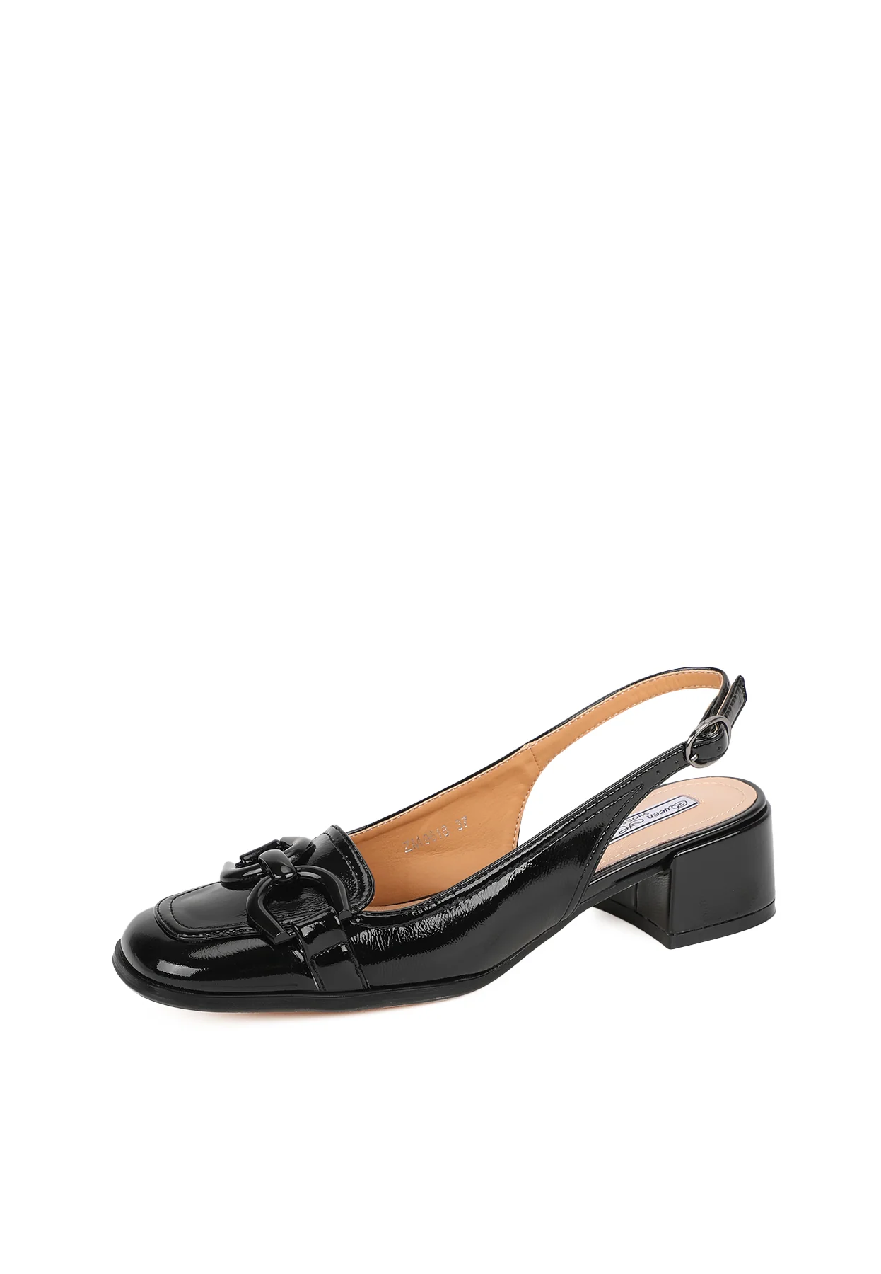 Décolleté slingback lucide con morsetto e tacco basso ZM9618 - Image 17