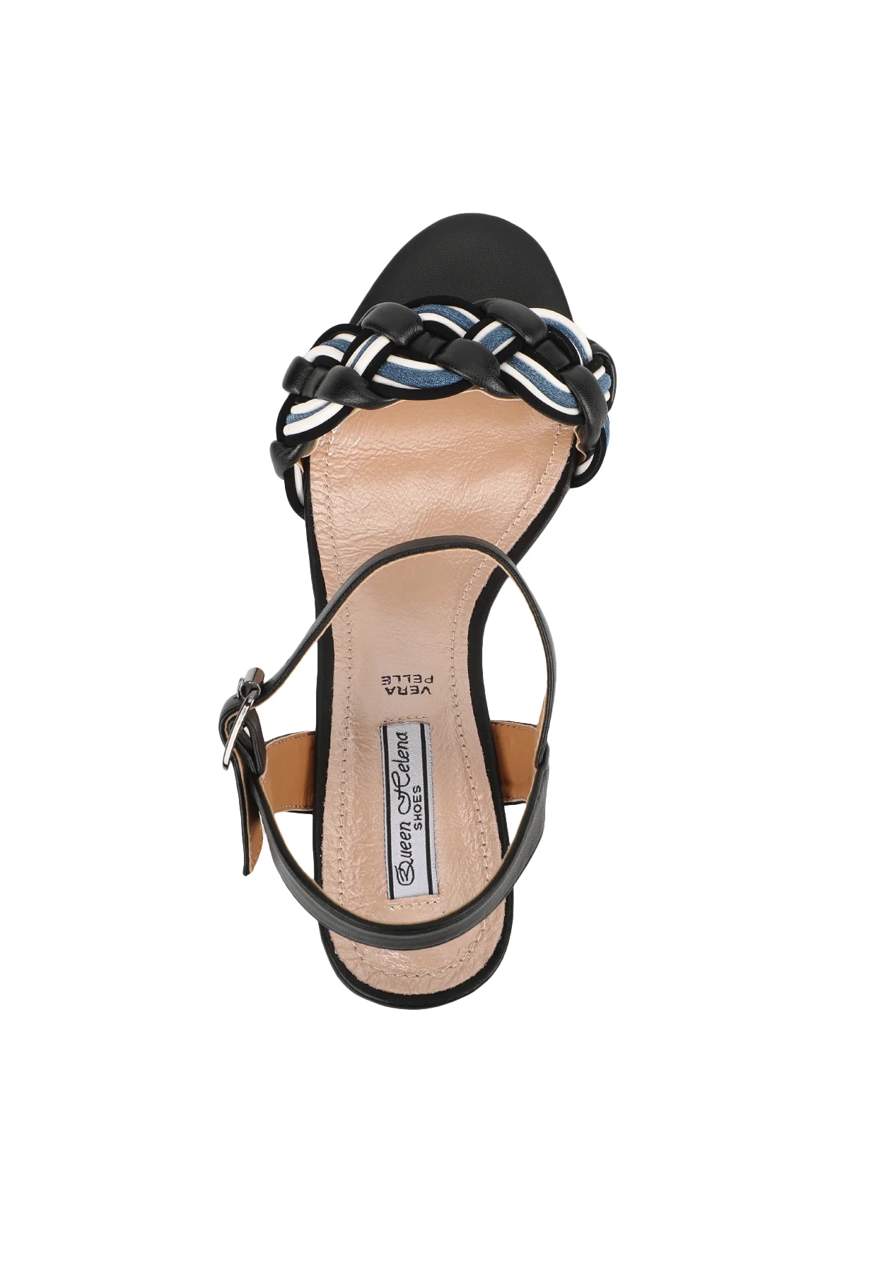 Sandali intrecciati multicolor con tacco largo ZM9628 - Image 19