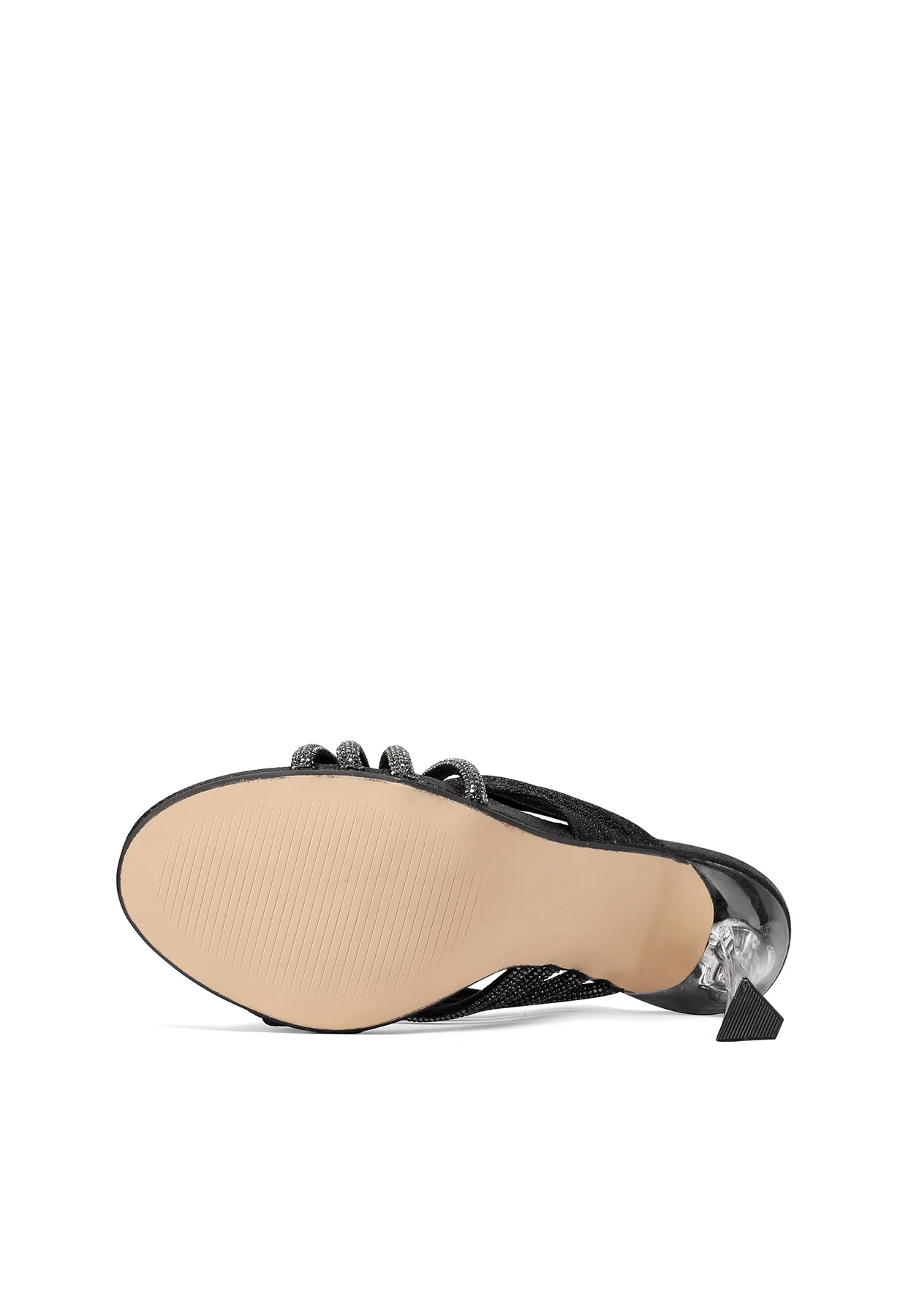 Sandali mule eleganti con strass e tacco trasparente ZM9634 - Image 6