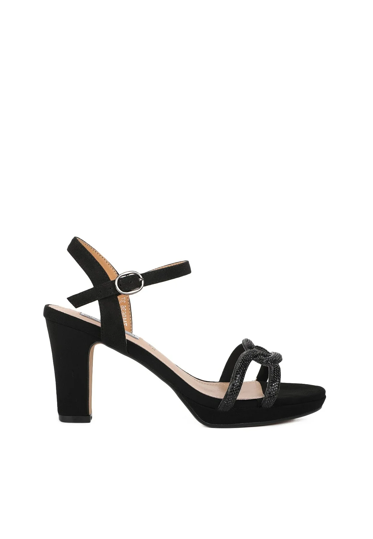 Sandali eleganti con intreccio glitter e tacco sottile ZM9636 - Image 2