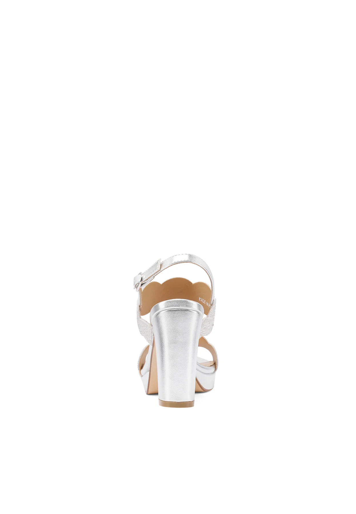 Sandali gioiello con strass ondulati e tacco largo ZM9655 - Image 5