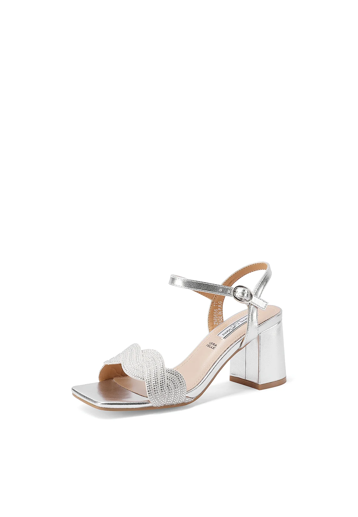 Sandali eleganti con dettagli gioiello e tacco largo ZM9656 - Image 3