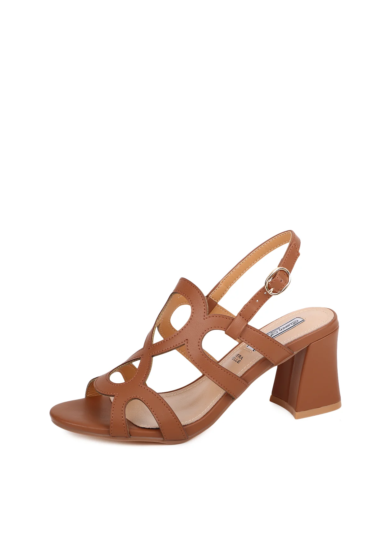 Sandali con fasce geometriche e tacco largo ZM9664 - Image 11