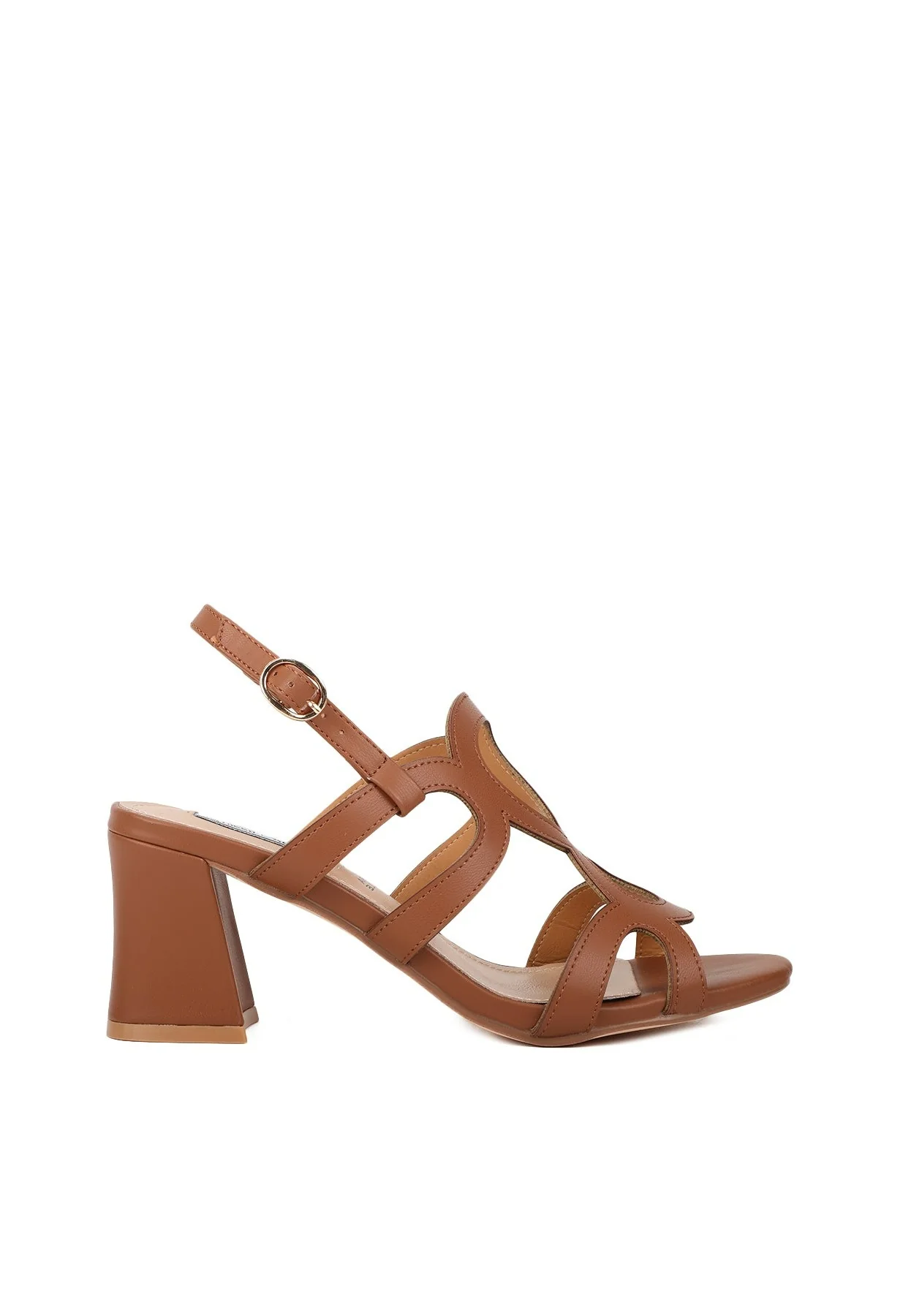 Sandali con fasce geometriche e tacco largo ZM9664 - Image 9
