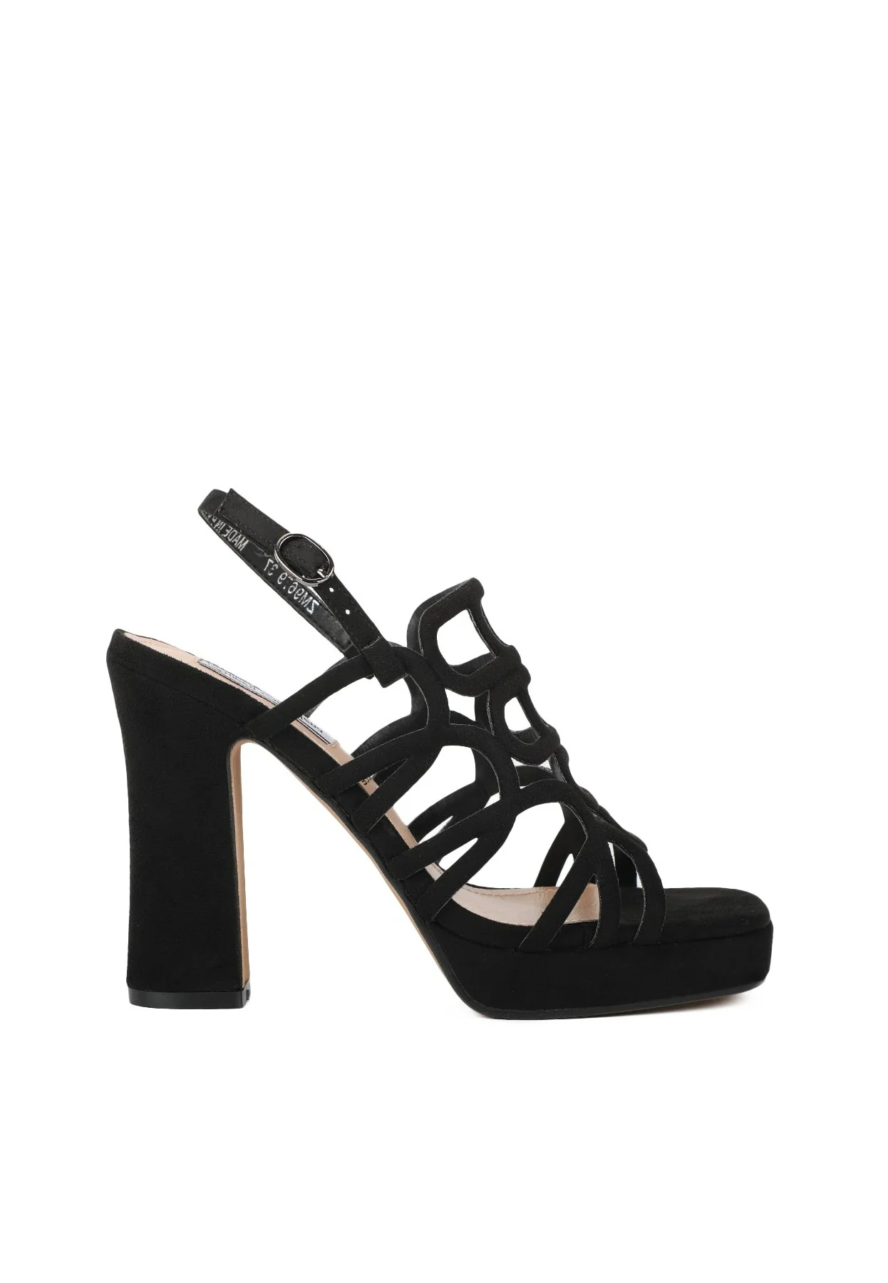Sandali cut-out neri con platform e tacco alto ZM9679 - Image 2