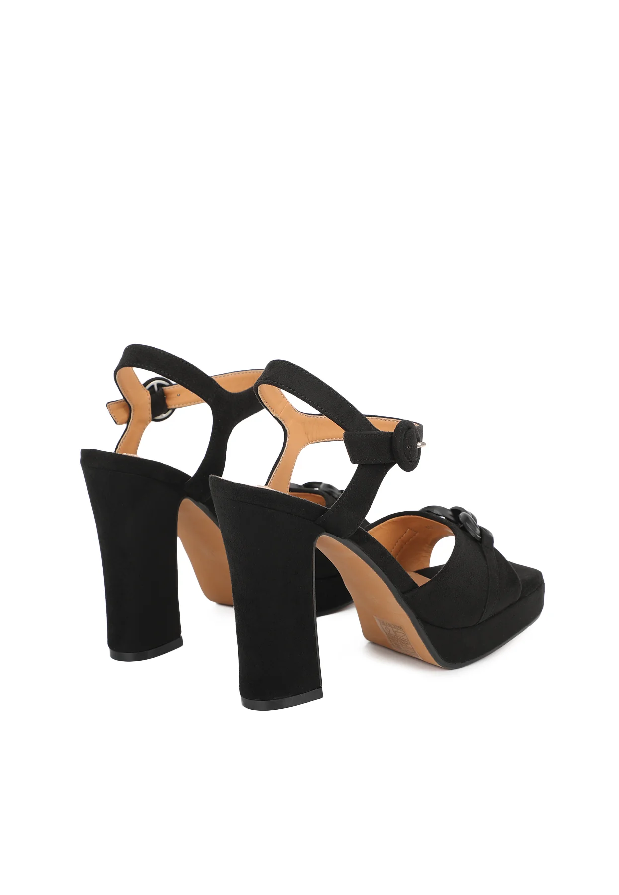 Sandali platform effetto camoscio con nodo decorativo ZM9689 - Image 11