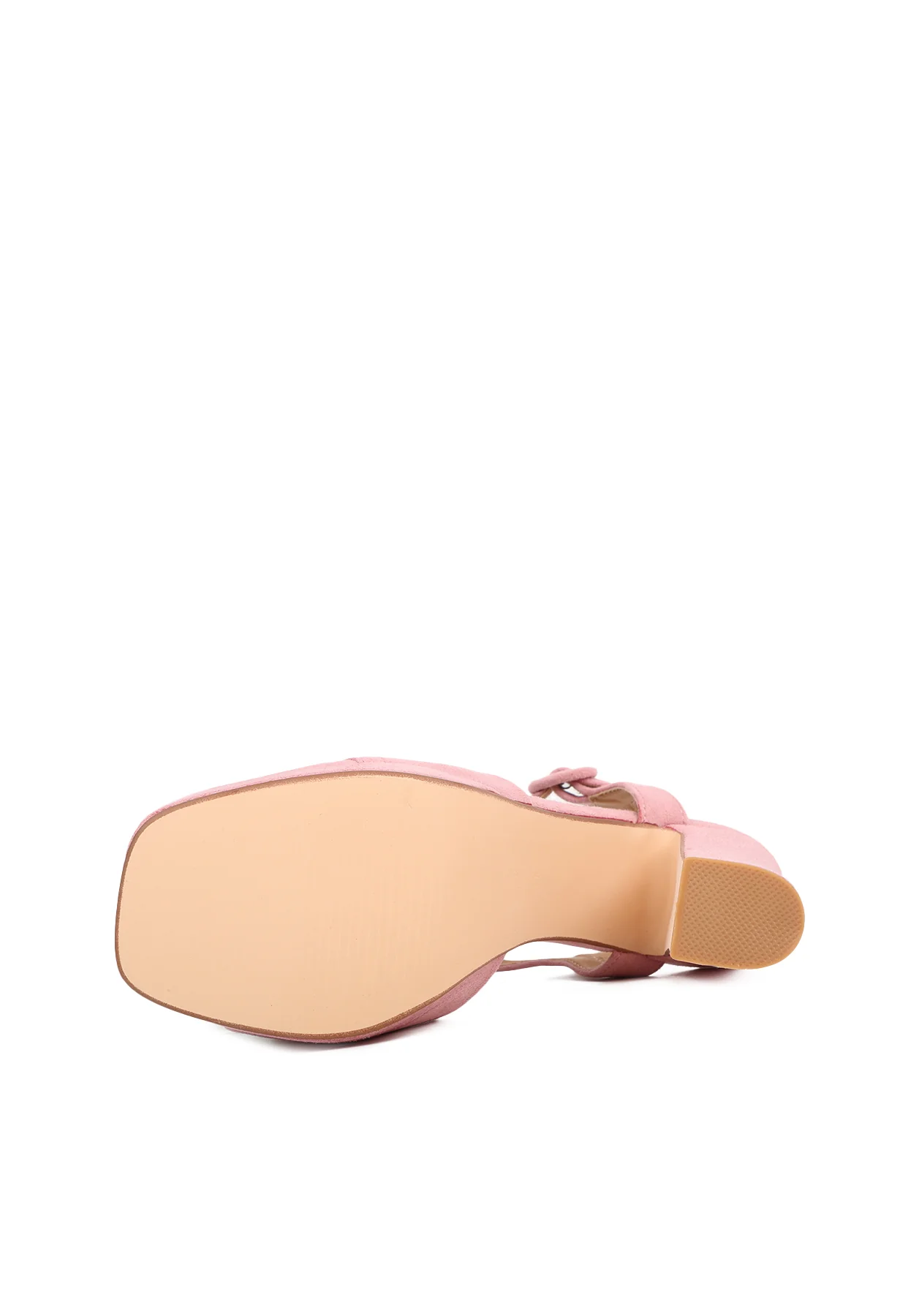 Sandali platform effetto camoscio con nodo decorativo ZM9689 - Image 6