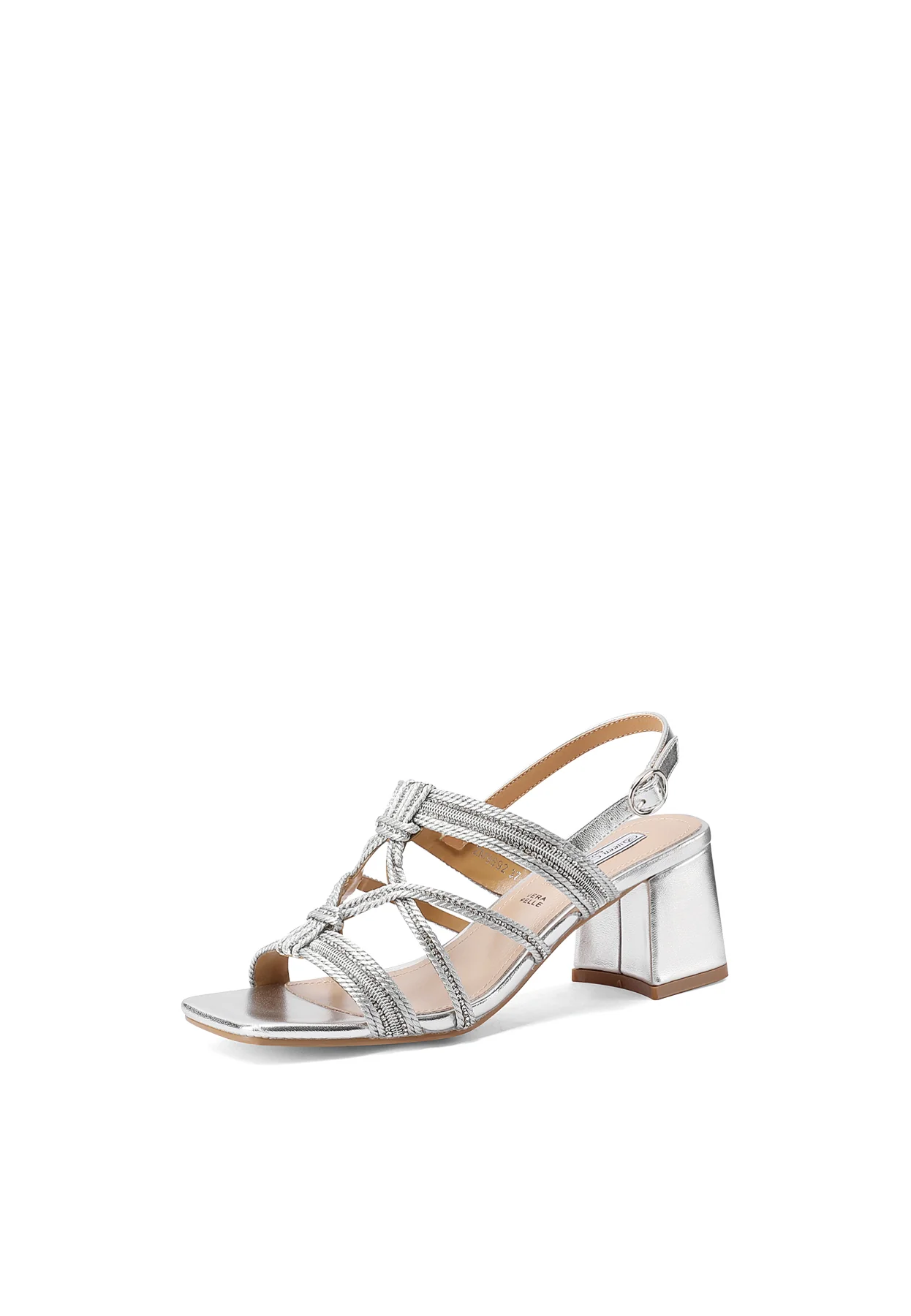 Sandali neri con cinturini incrociati e strass ZM9692 - Image 10