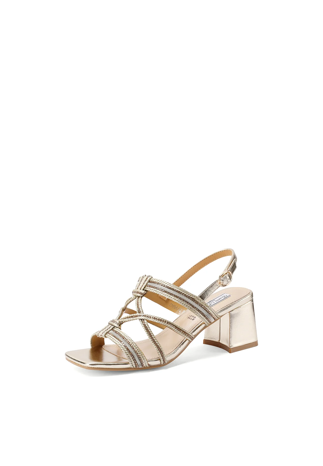 Sandali neri con cinturini incrociati e strass ZM9692 - Image 17