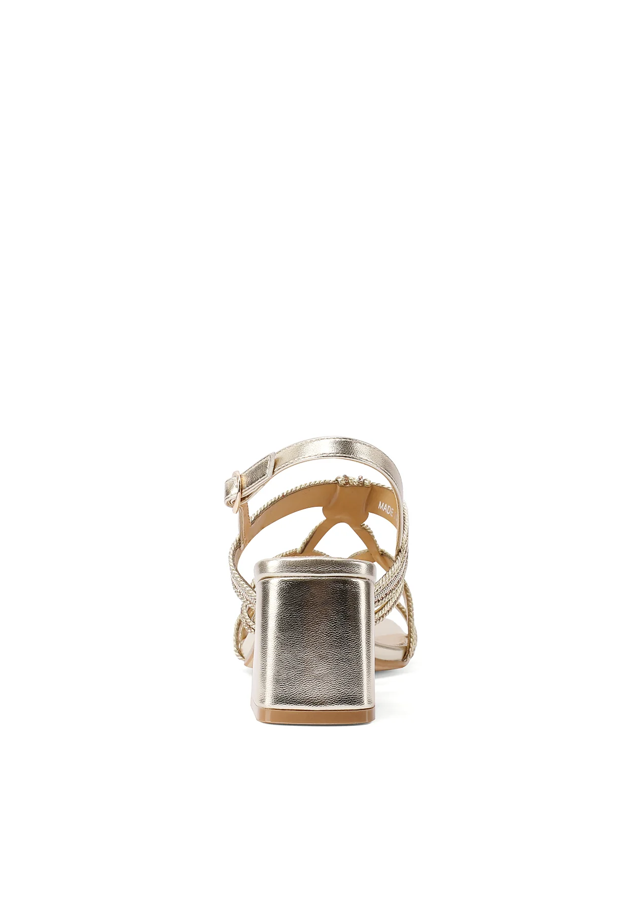 Sandali neri con cinturini incrociati e strass ZM9692 - Image 19