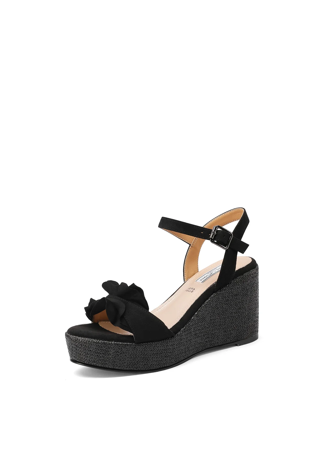 Sandali con zeppa platform e applicazione floreale ZM9694 - Image 3