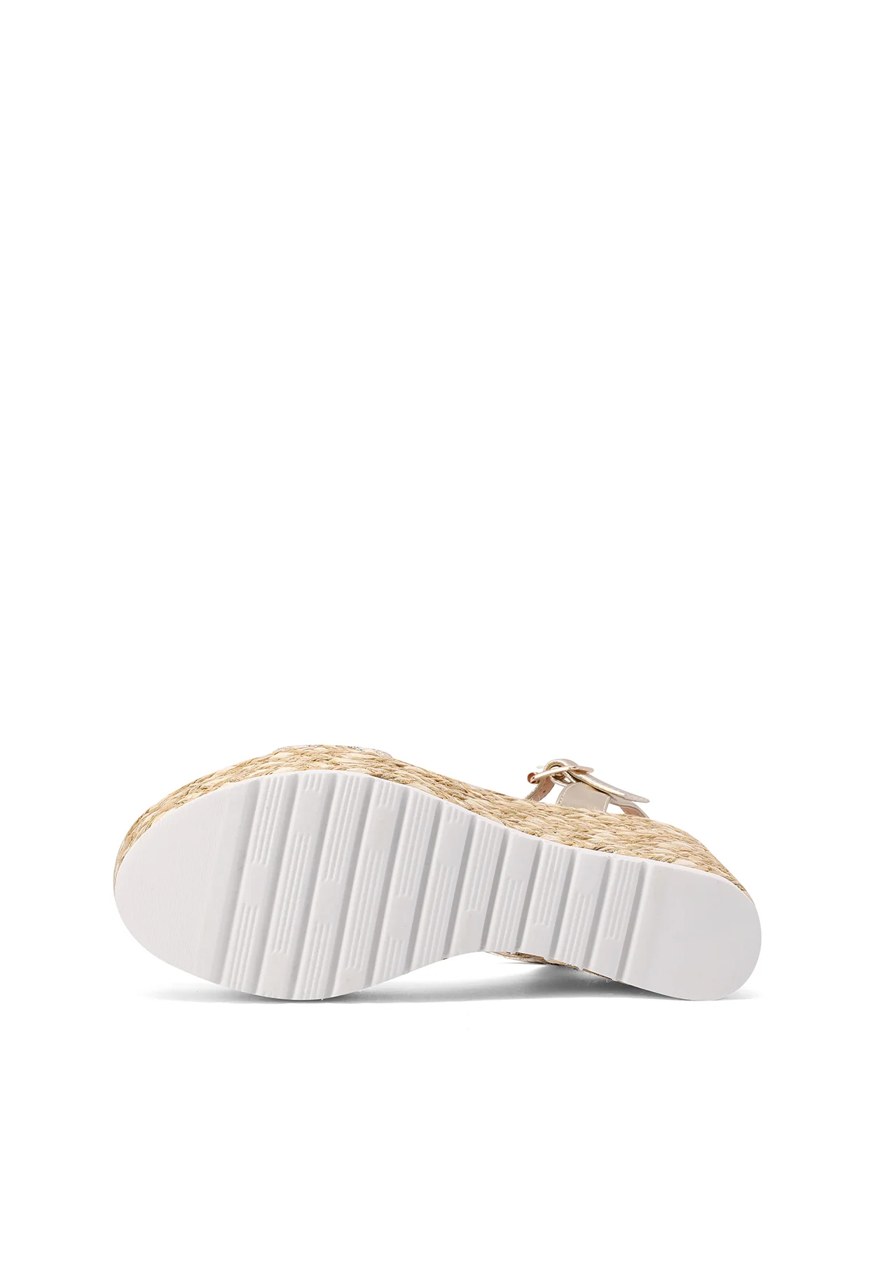 Sandali con zeppa intrecciata e dettagli luminosi ZM9699 - Image 6