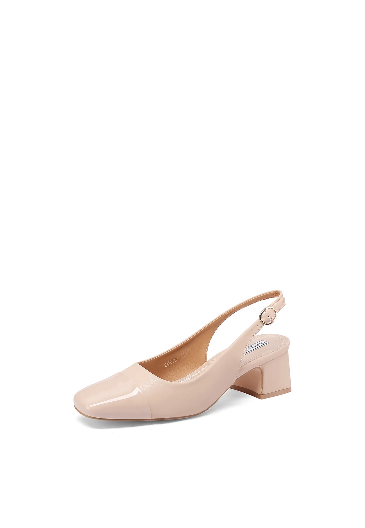 Decollete slingback bicolor con punta a contrasto ZM9701 - Image 20