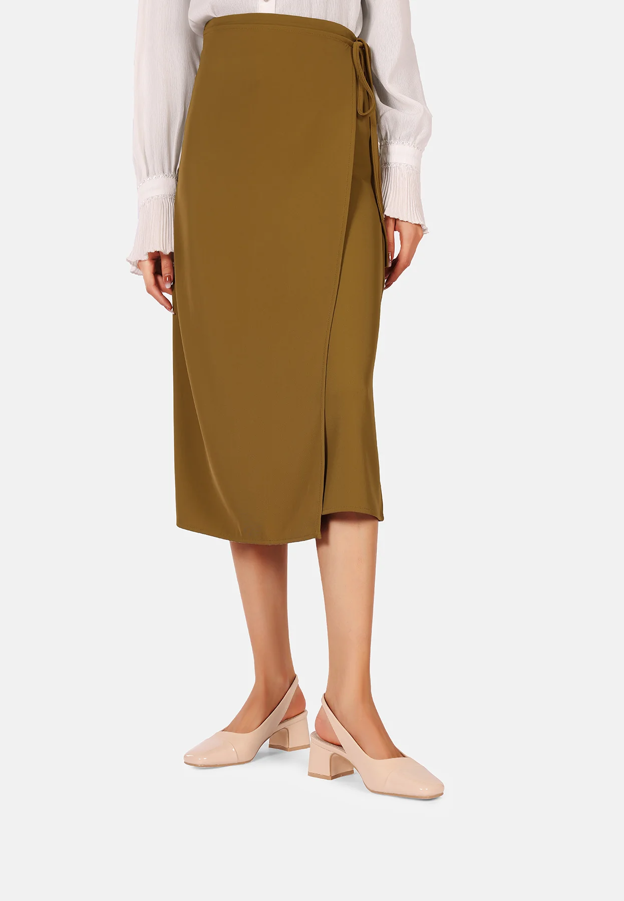 Decollete slingback bicolor con punta a contrasto ZM9701 - Image 21