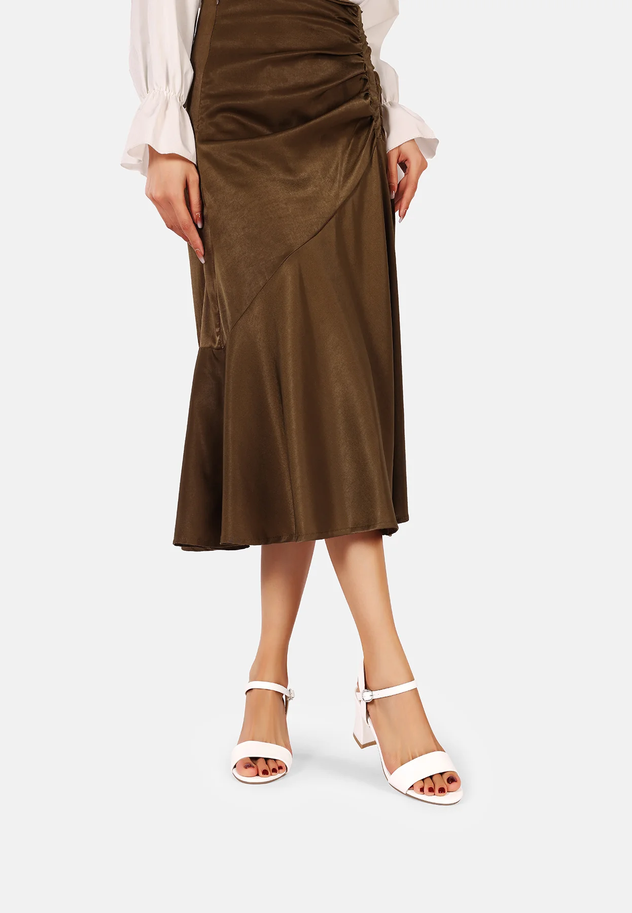 Sandali minimal con tacco scultura ZM9719