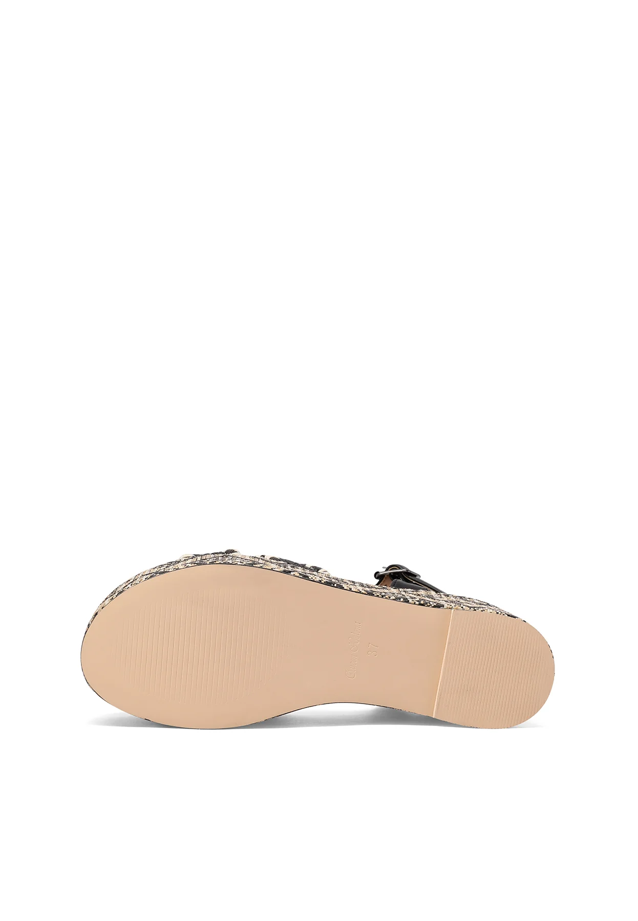 Sandali platform con fasce intrecciate e zeppa geometrica ZM9721 - Image 6