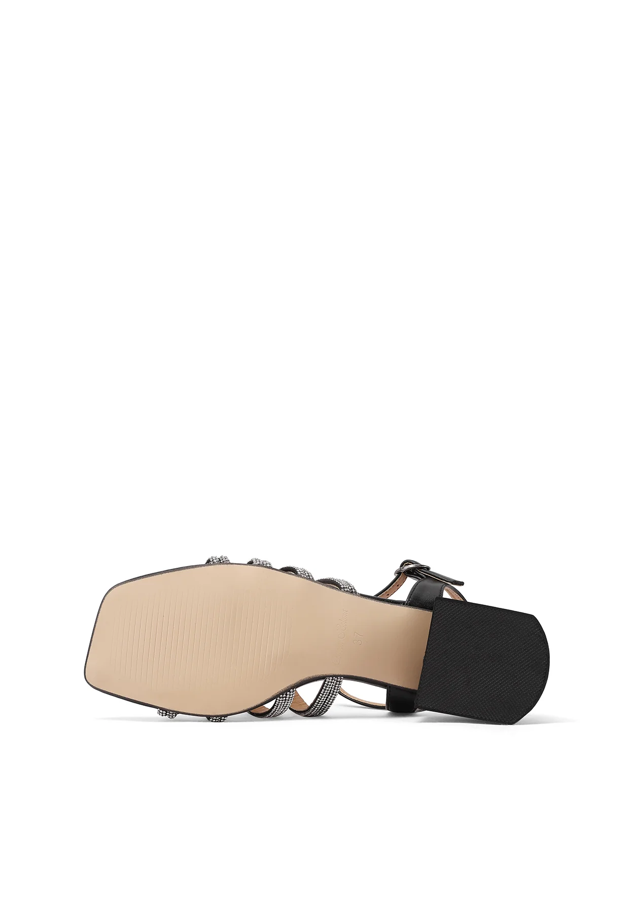 Sandali eleganti con fasce strass intrecciate e tacco basso ZM9920 - Image 6