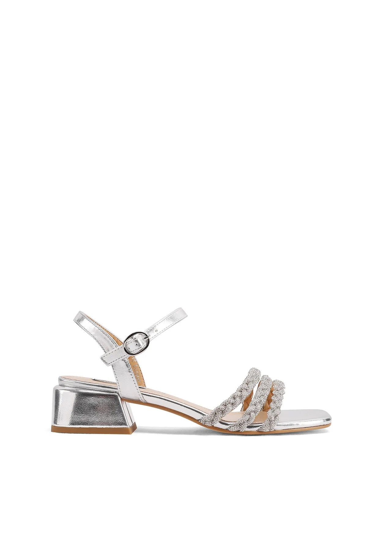Sandali eleganti con fasce strass e tacco basso ZM9944 - Image 10