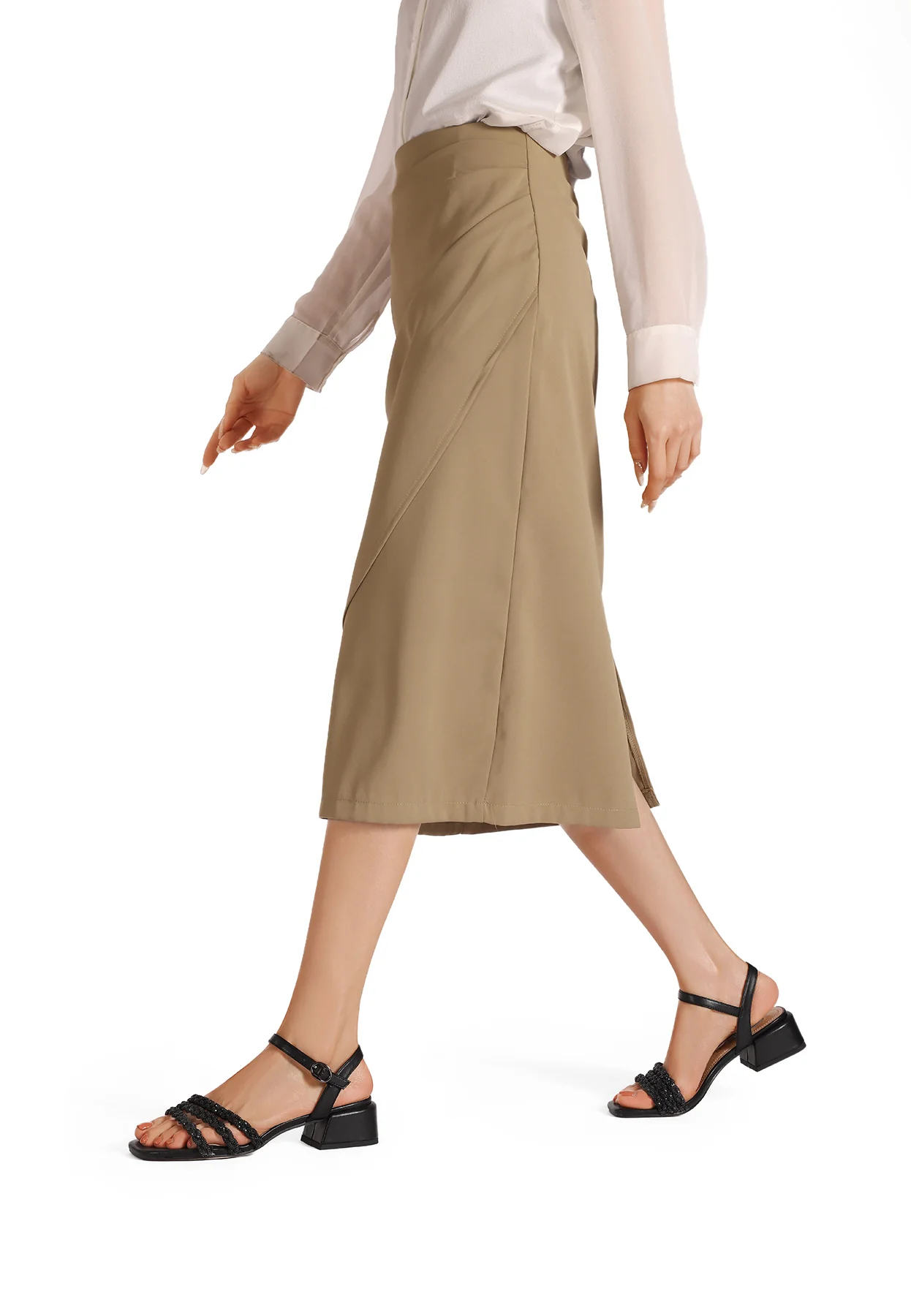 Sandali eleganti con fasce strass e tacco basso ZM9944 - Image 7