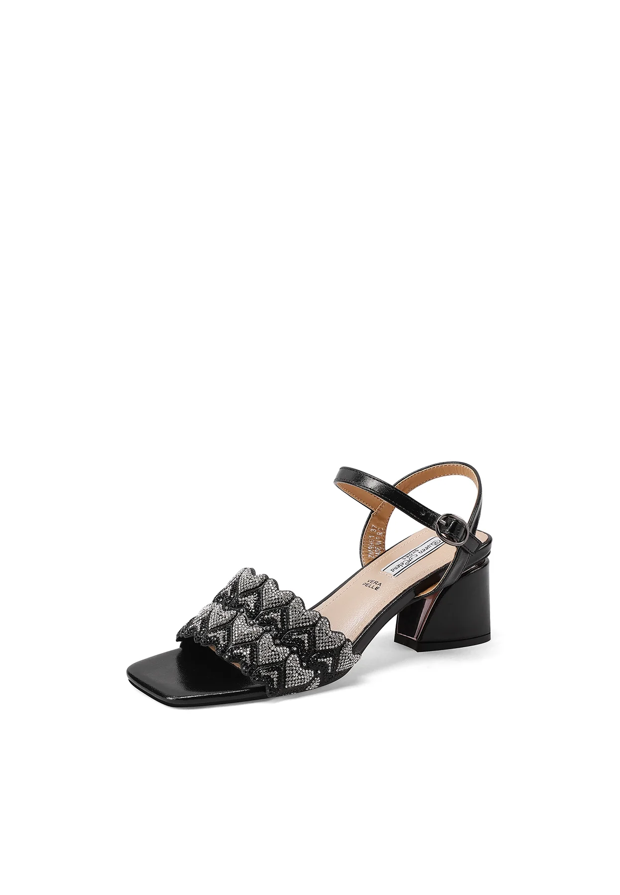 Sandali eleganti con strass e tacco largo ZM9961 - Image 10