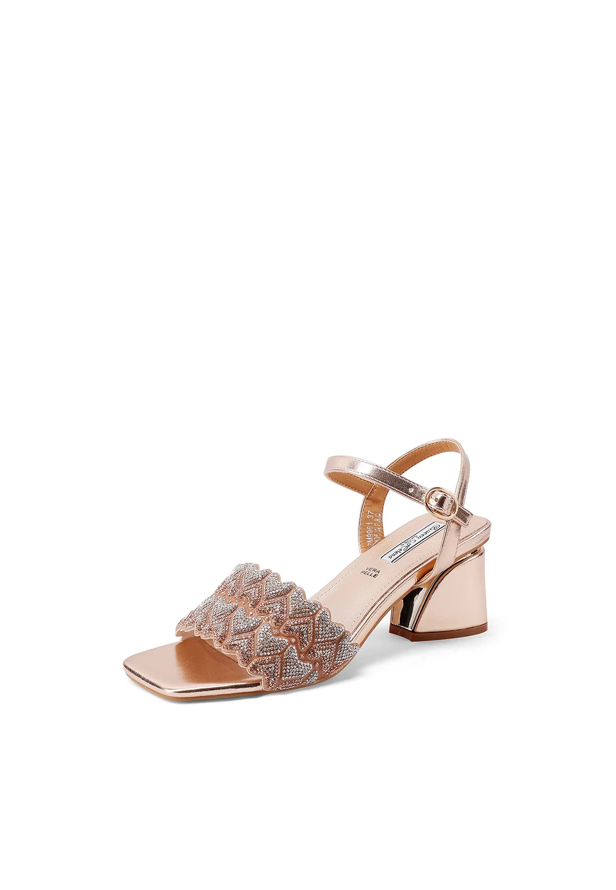 Sandali eleganti con strass e tacco largo ZM9961 - Image 3
