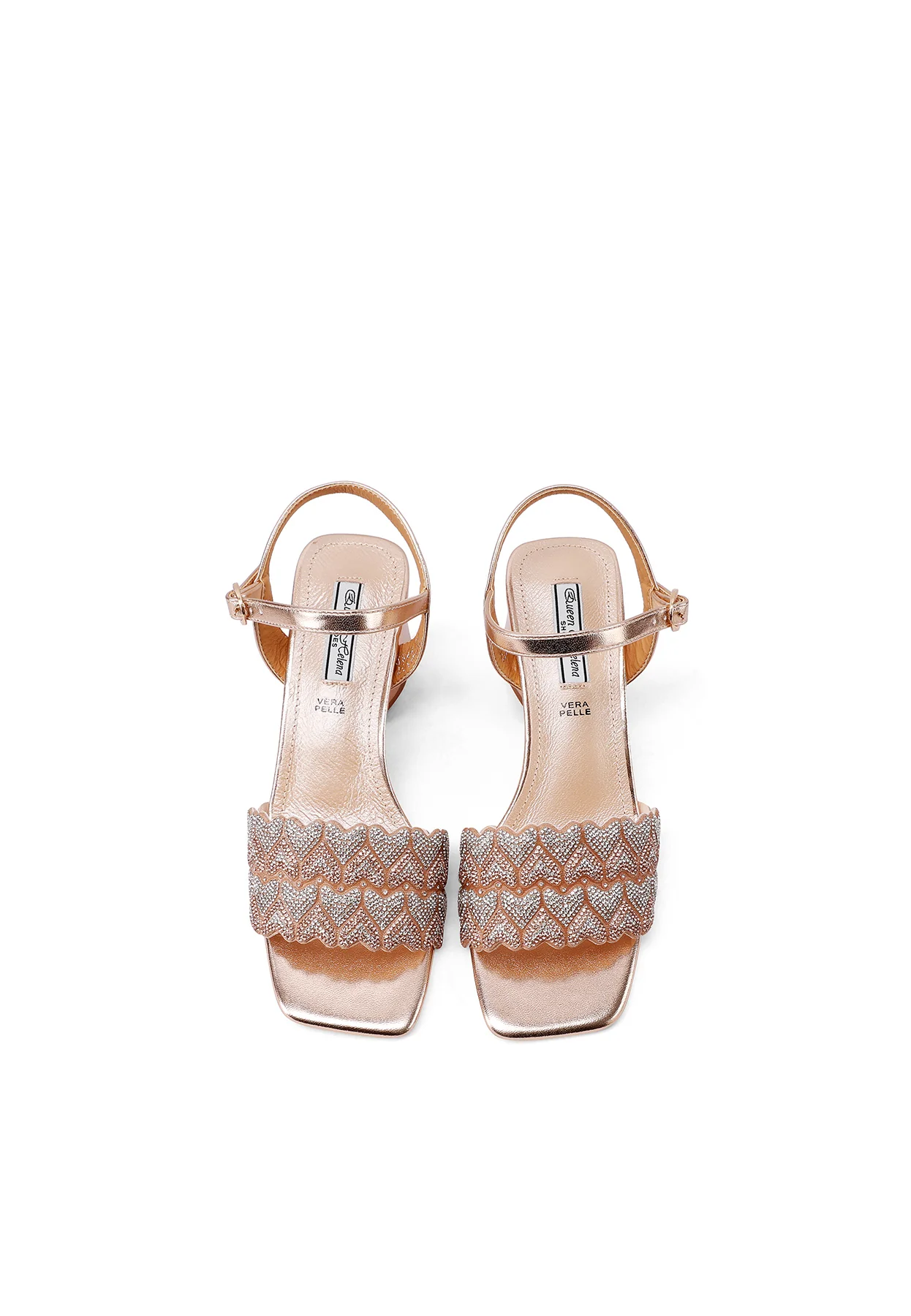 Sandali eleganti con strass e tacco largo ZM9961 - Image 5