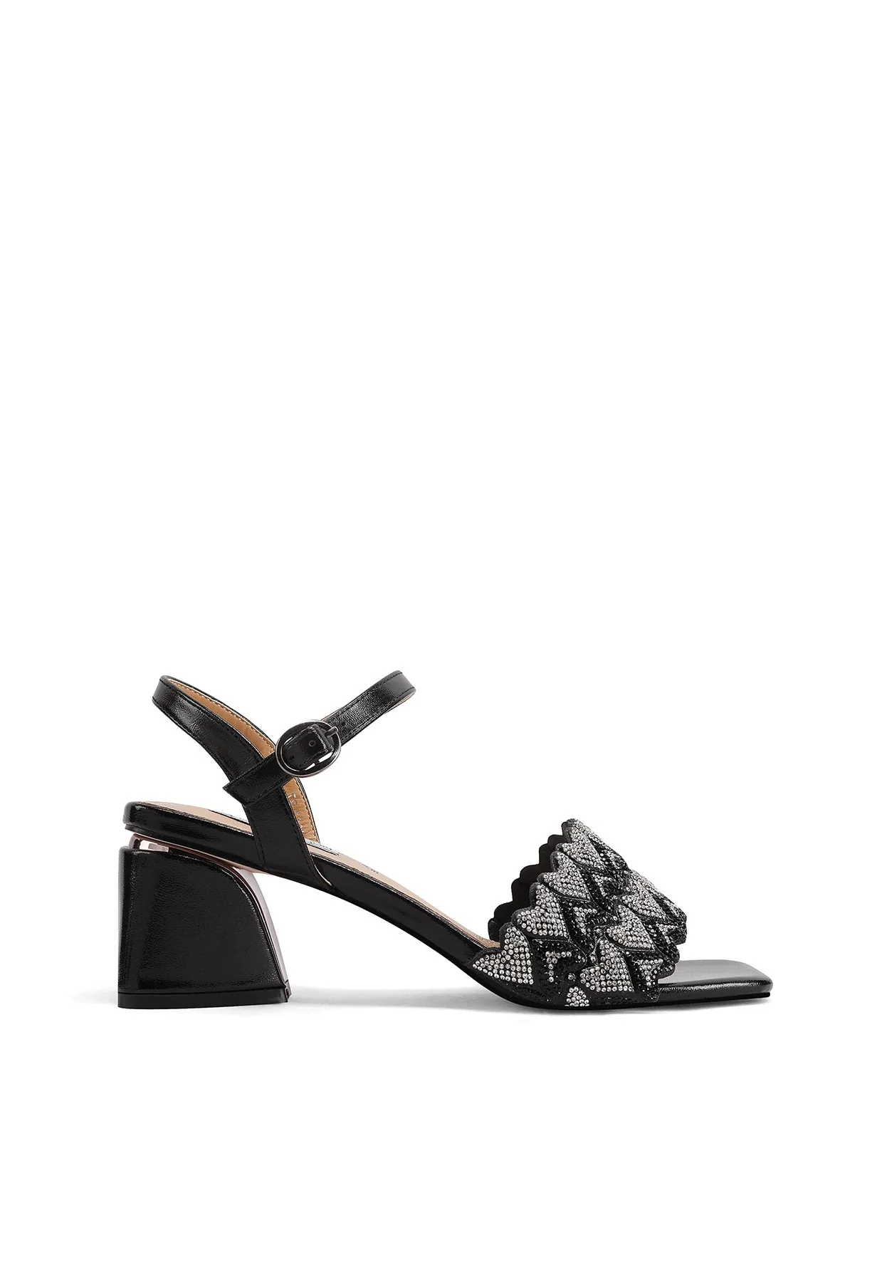Sandali eleganti con strass e tacco largo ZM9961 - Image 9