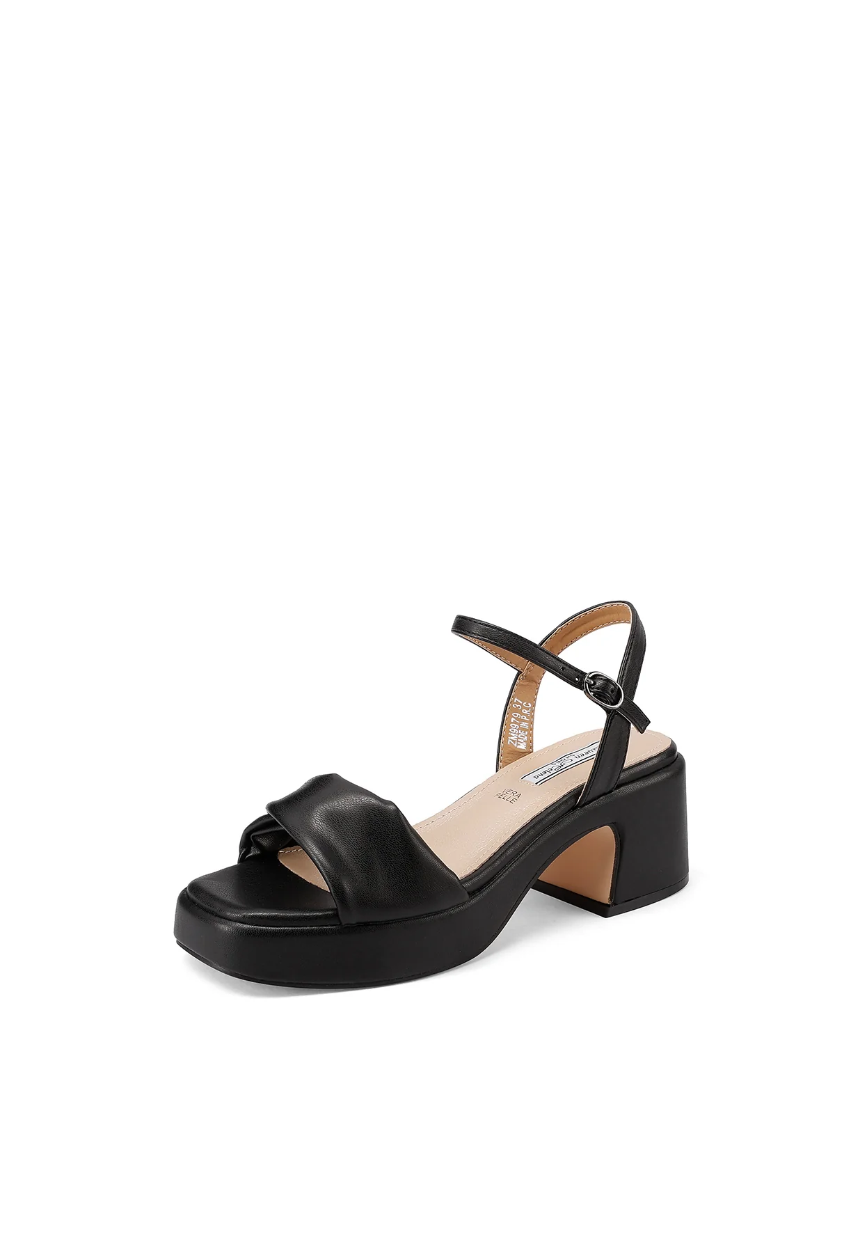 Sandali con tacco largo e plateau minimal comodi ZM9979 - Image 10