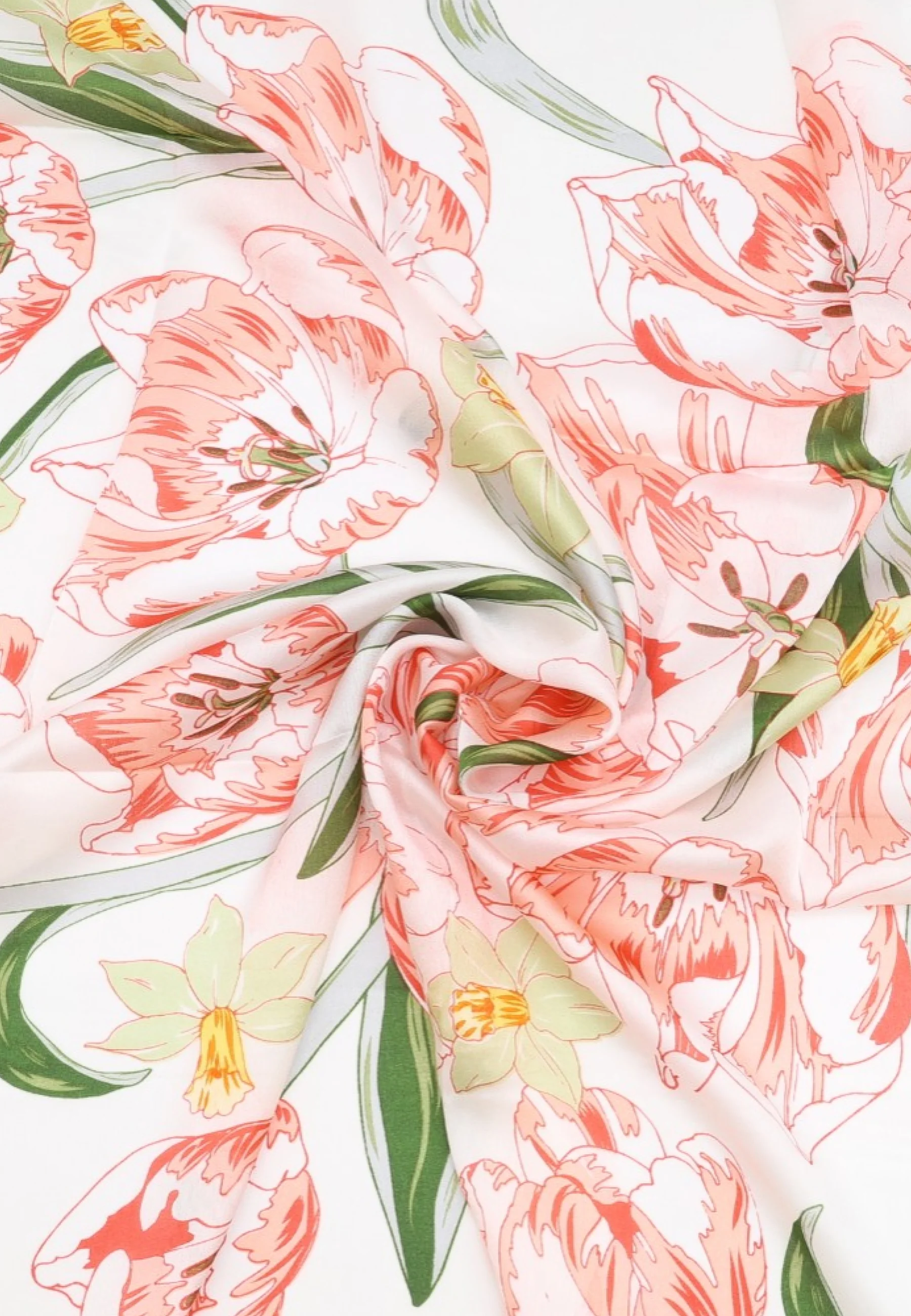 Foulard fantasia floreale leggero e raffinato SC14-1 - Image 12