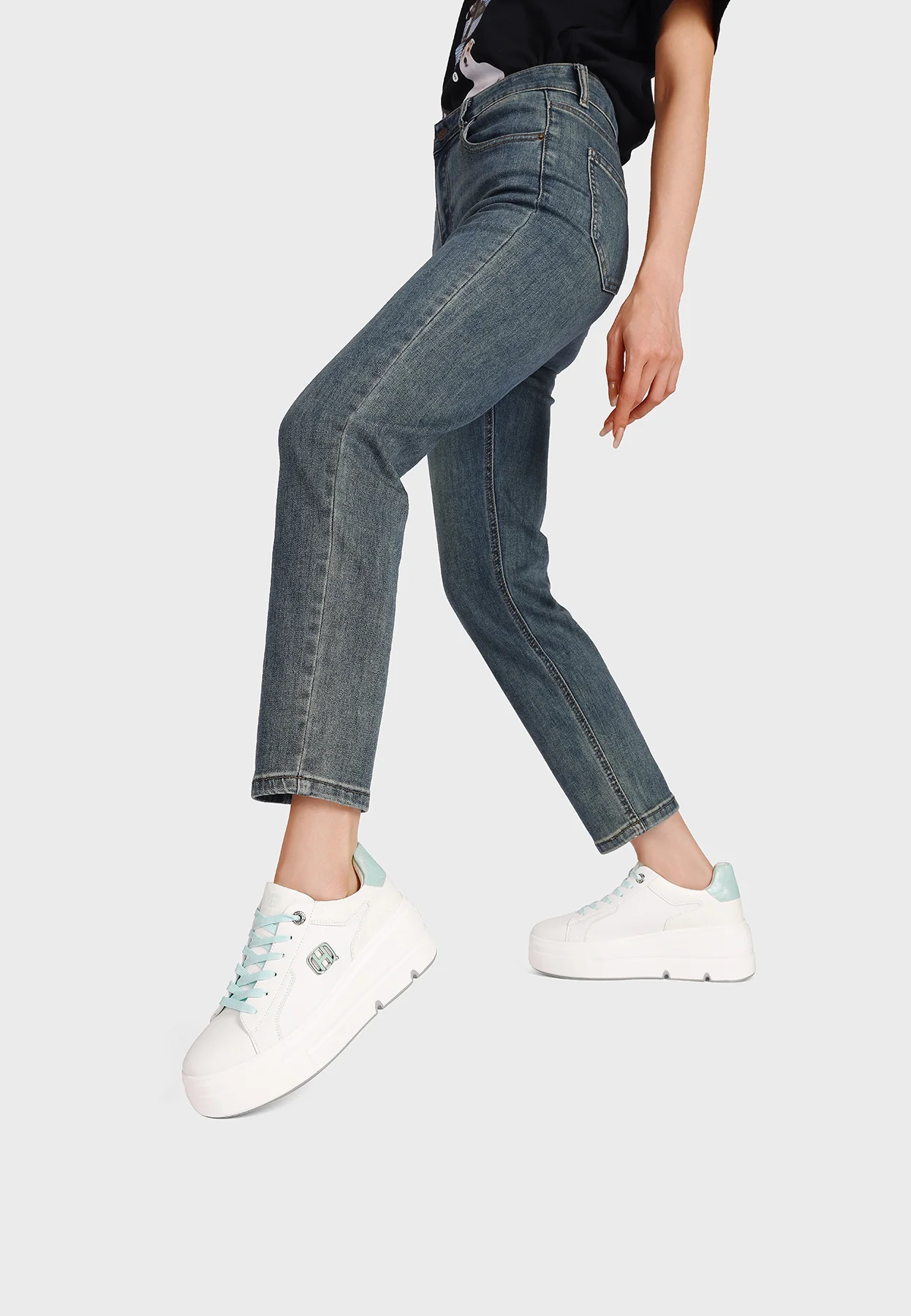 Sneakers donna platform con dettagli decorativi X34-16 - Image 25