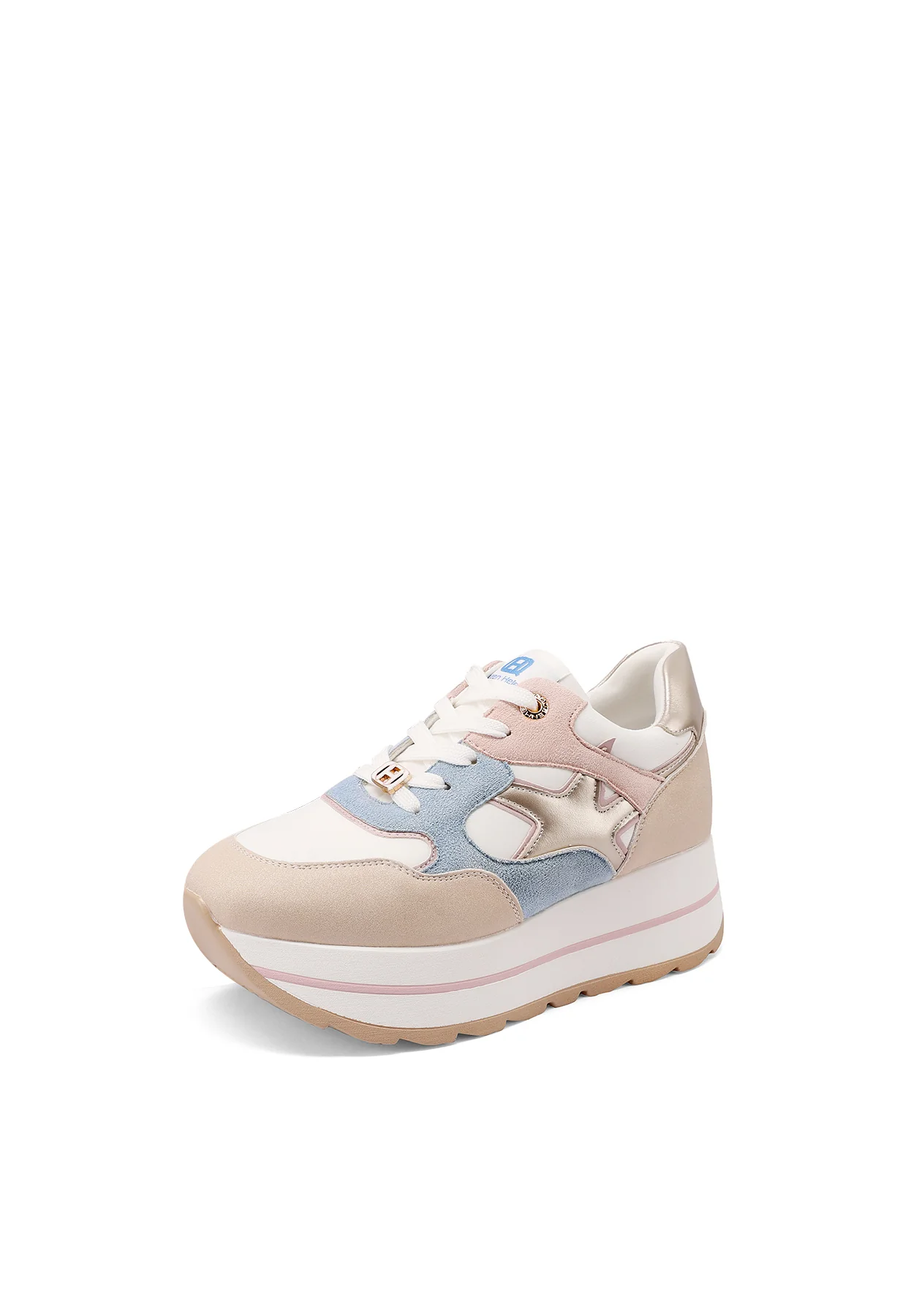 Sneakers donna con zeppa e dettagli grafici X34-25 - Image 28