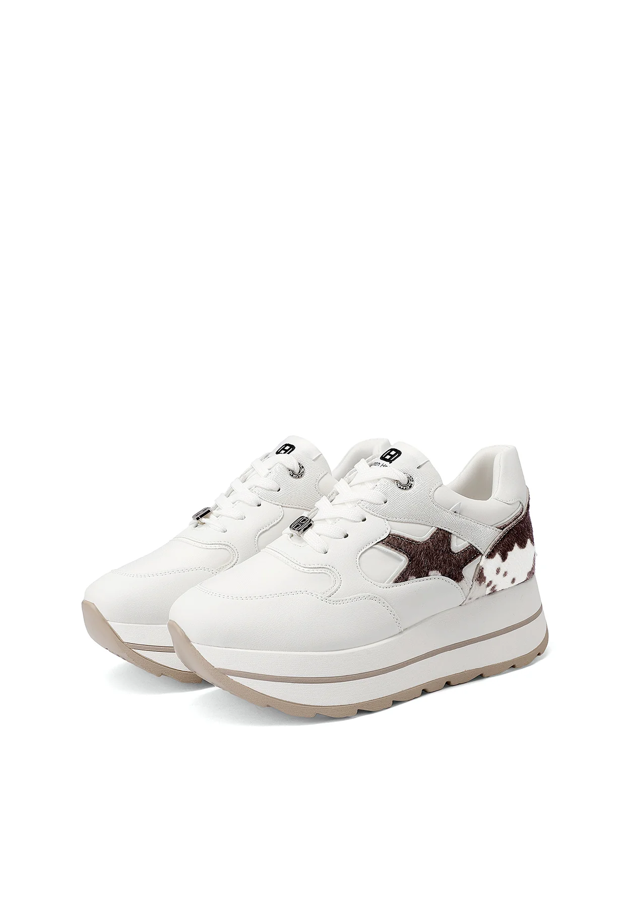 Sneakers donna con zeppa e dettagli grafici X34-25 - Image 3