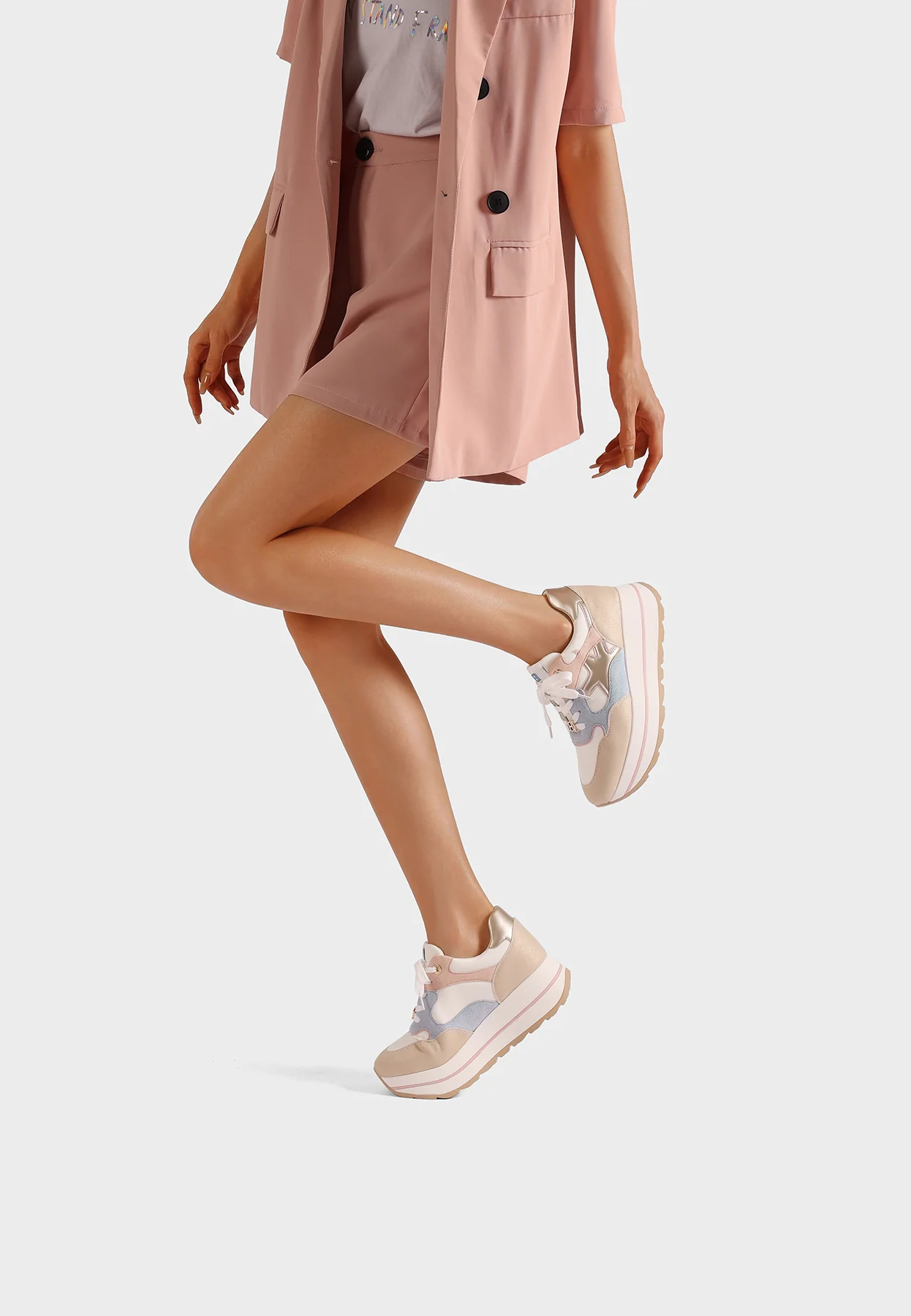 Sneakers donna con zeppa e dettagli grafici X34-25 - Image 32
