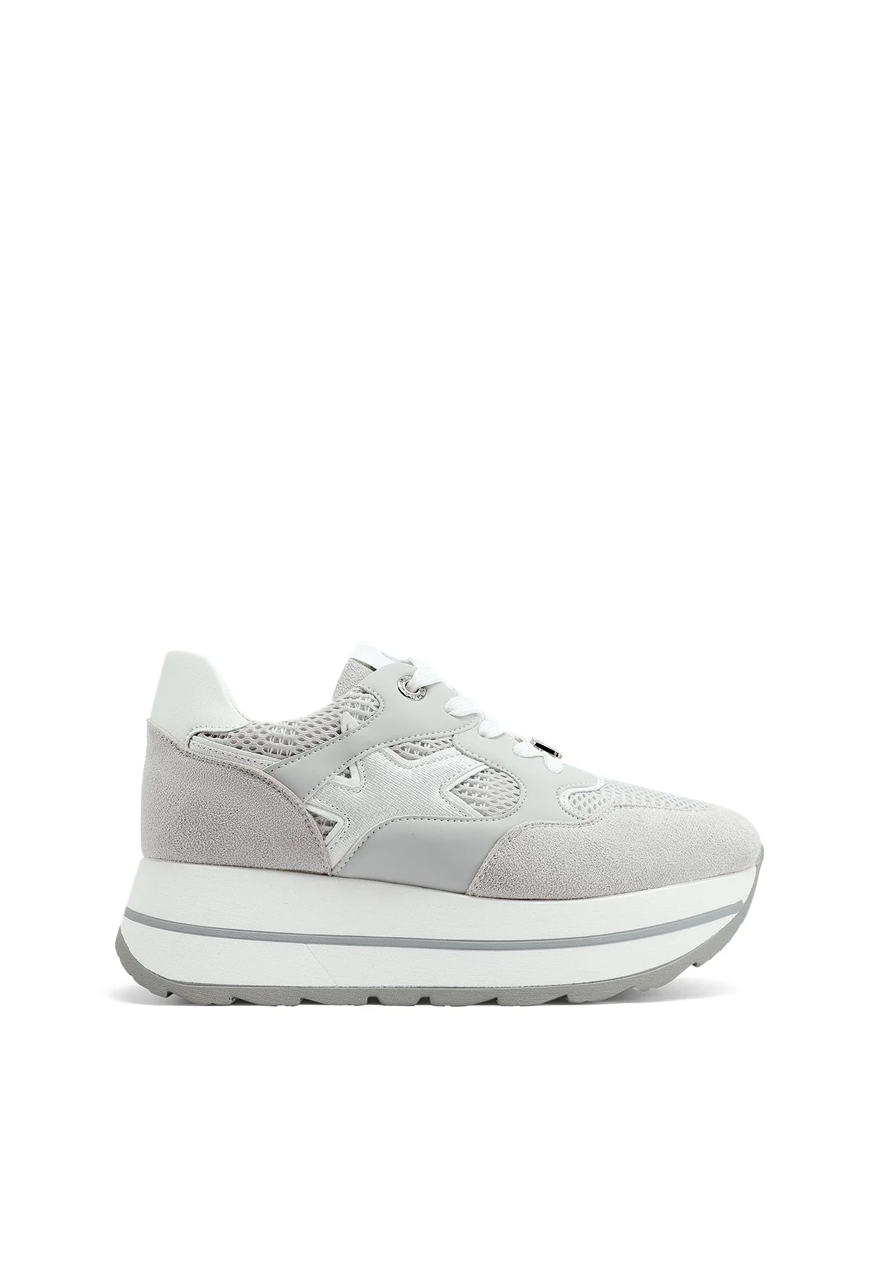 Sneakers donna con zeppa e dettagli grafici X34-25 - Image 34