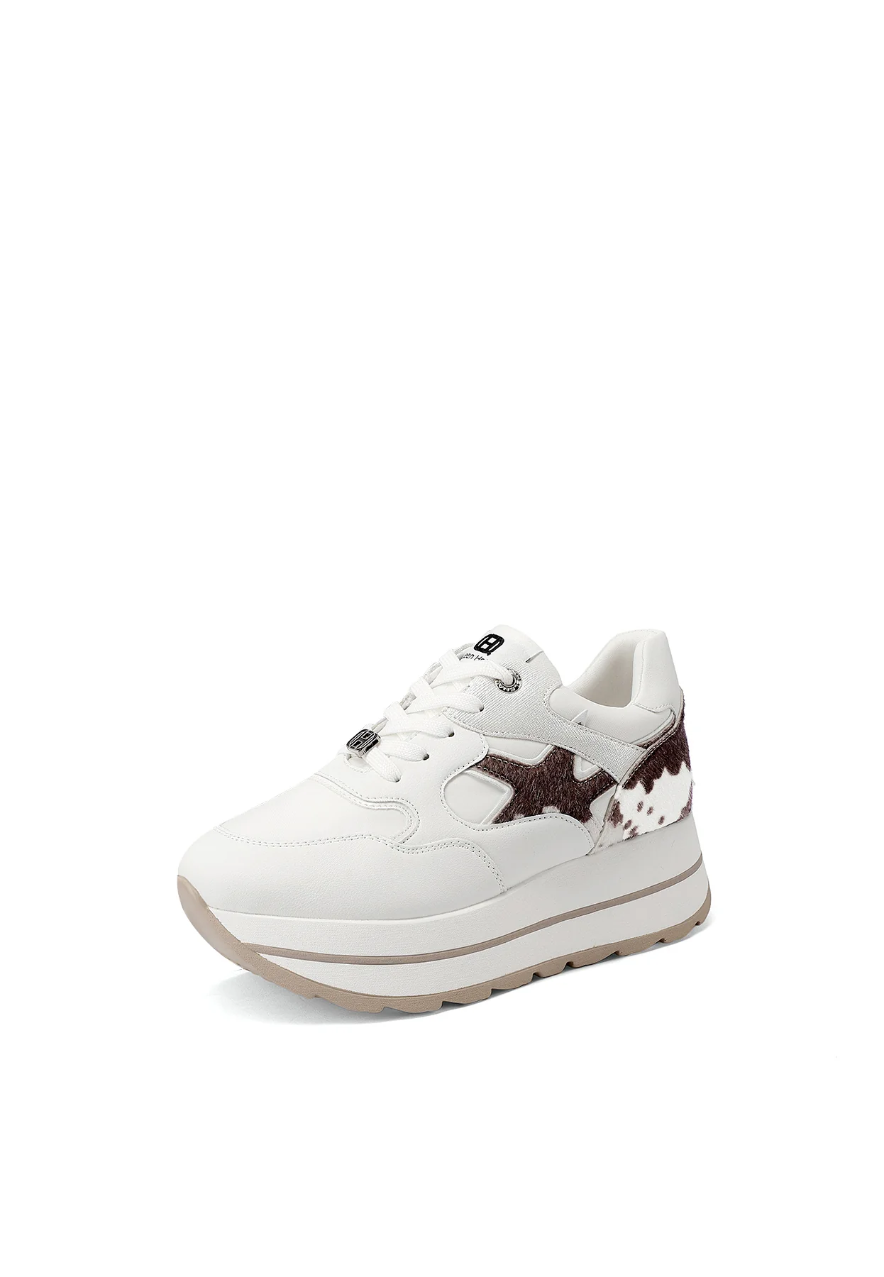 Sneakers donna con zeppa e dettagli grafici X34-25 - Image 4