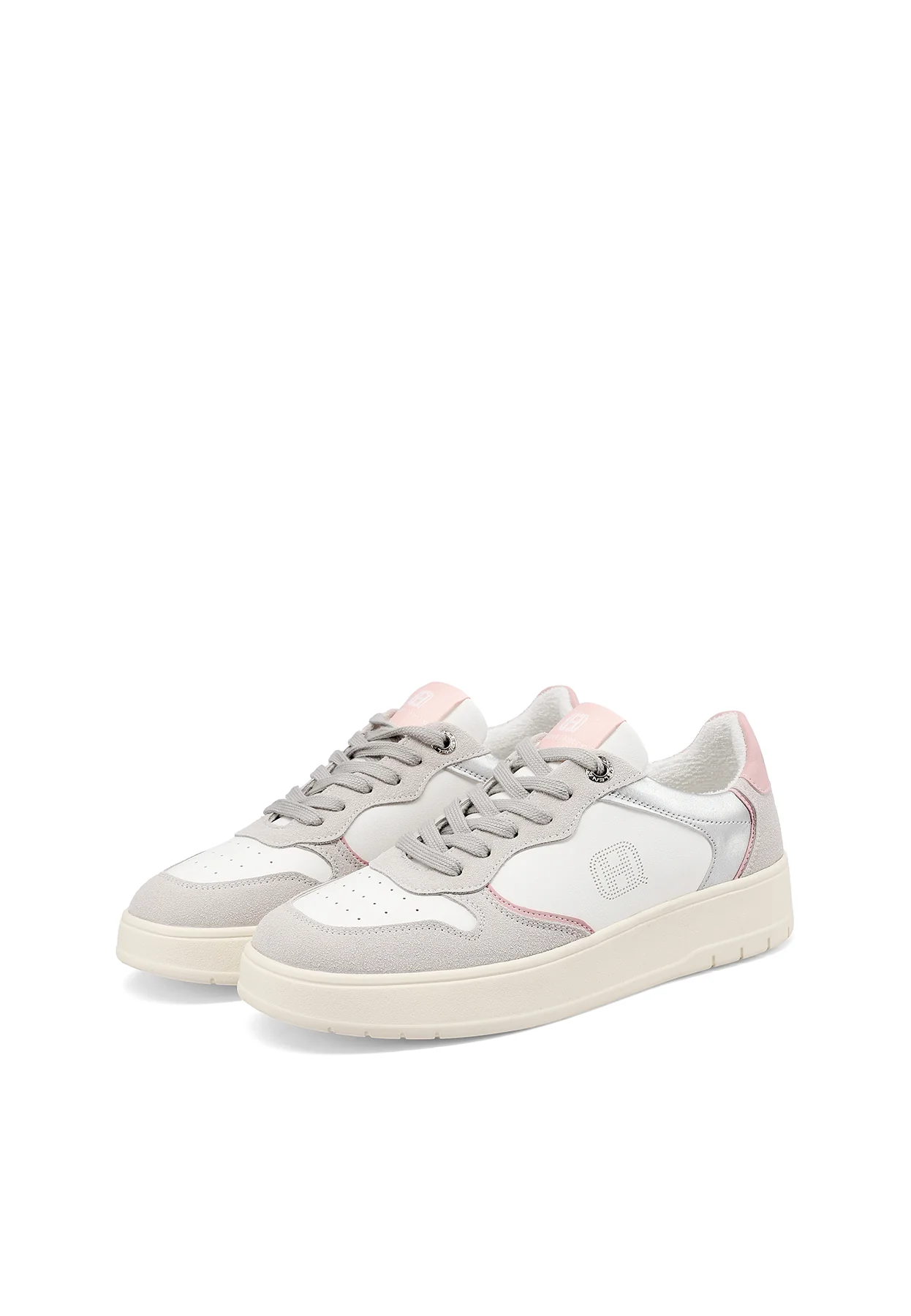 Sneakers bianche platform con dettagli oro X34-4 - Image 12