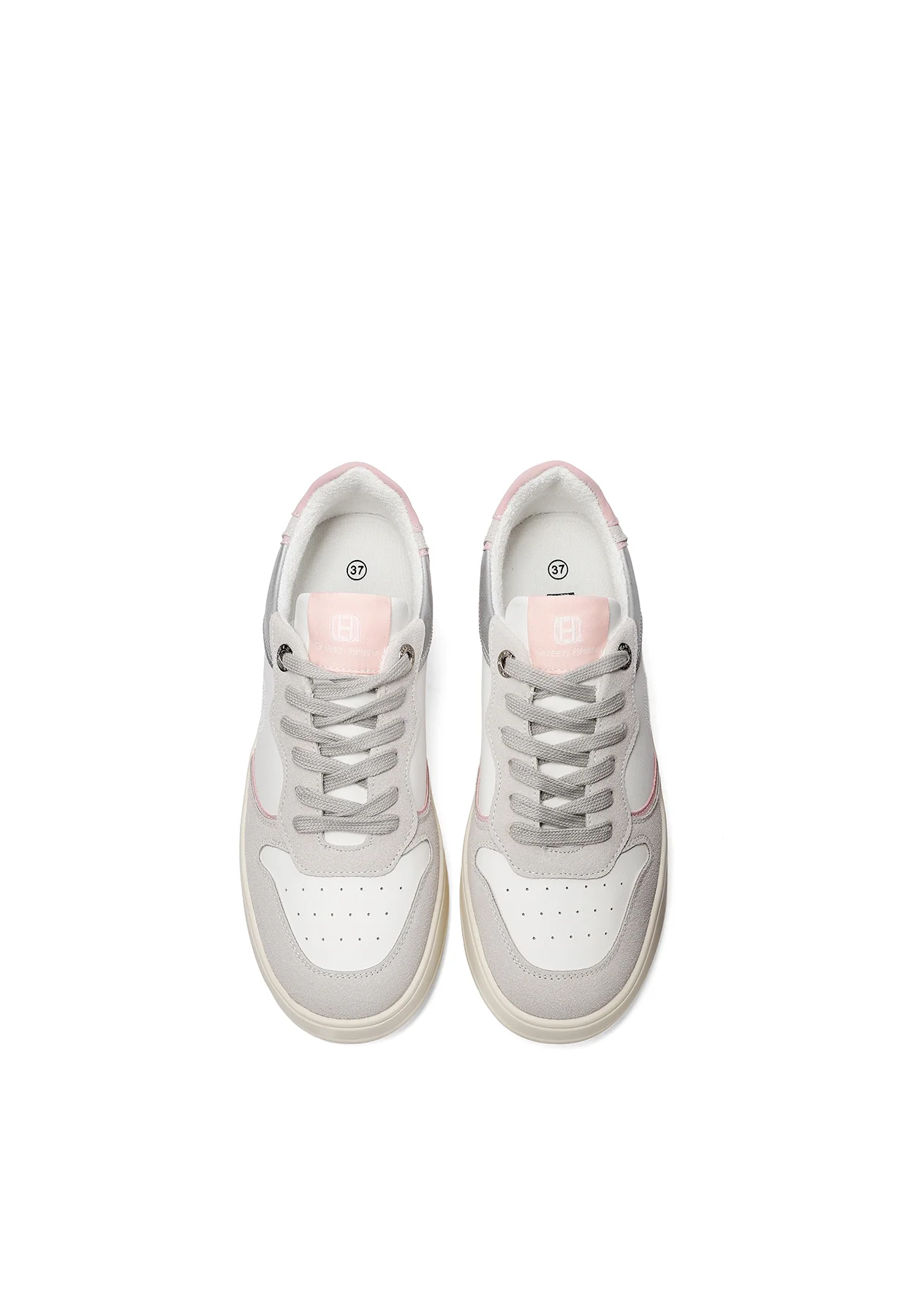 Sneakers bianche platform con dettagli oro X34-4 - Image 14