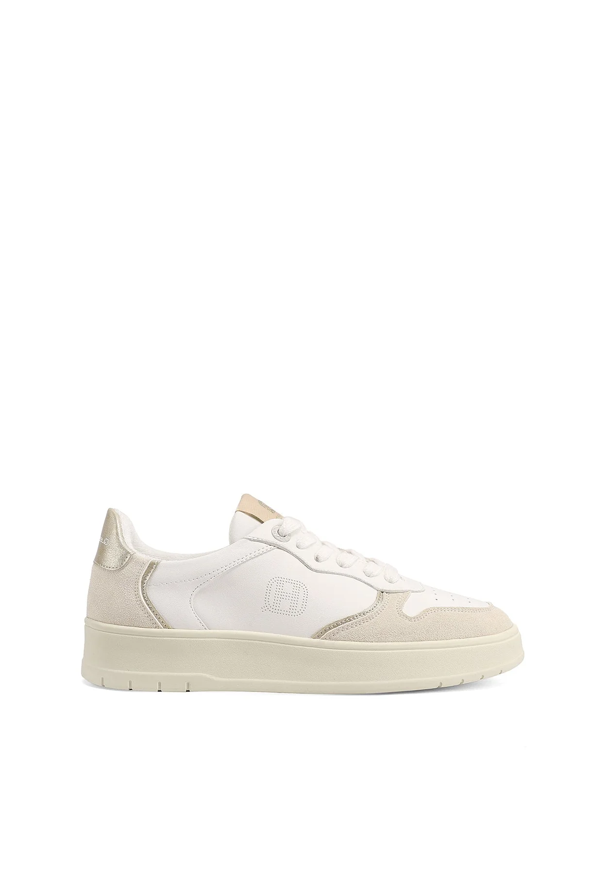 Sneakers bianche platform con dettagli oro X34-4 - Image 2