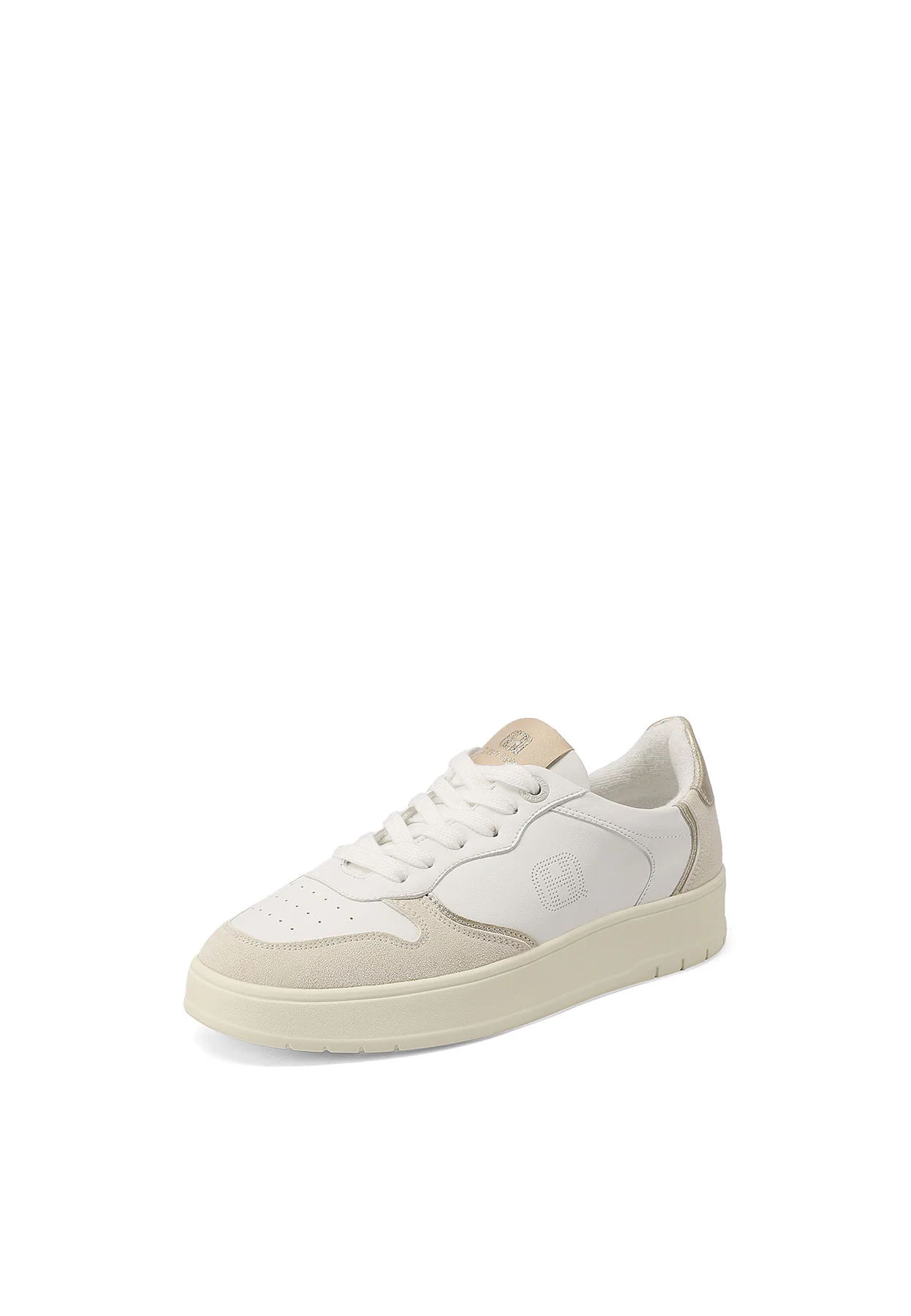 Sneakers bianche platform con dettagli oro X34-4 - Image 4