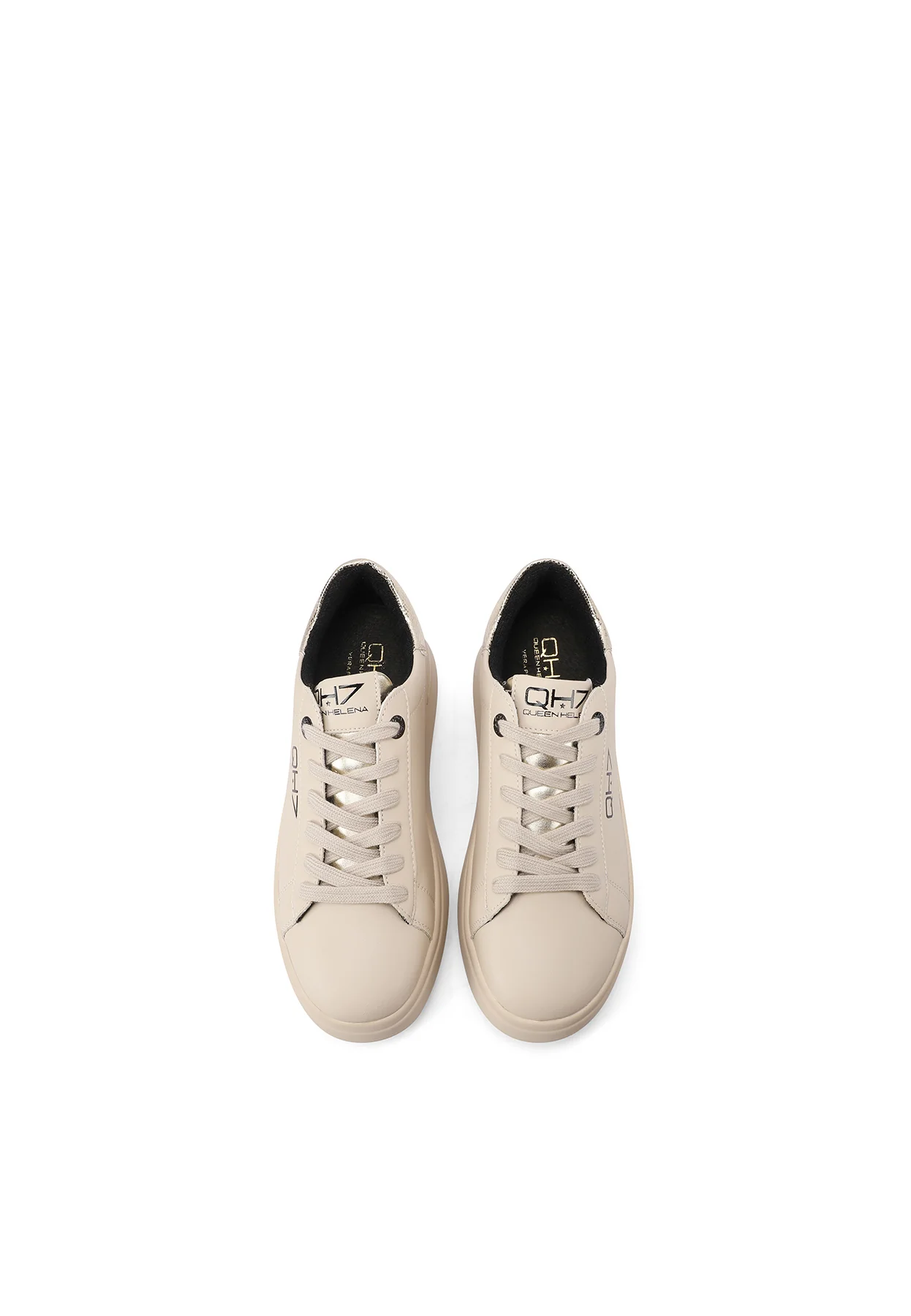 Sneakers in vera pelle con dettagli metallizzati QH8003 - Image 11