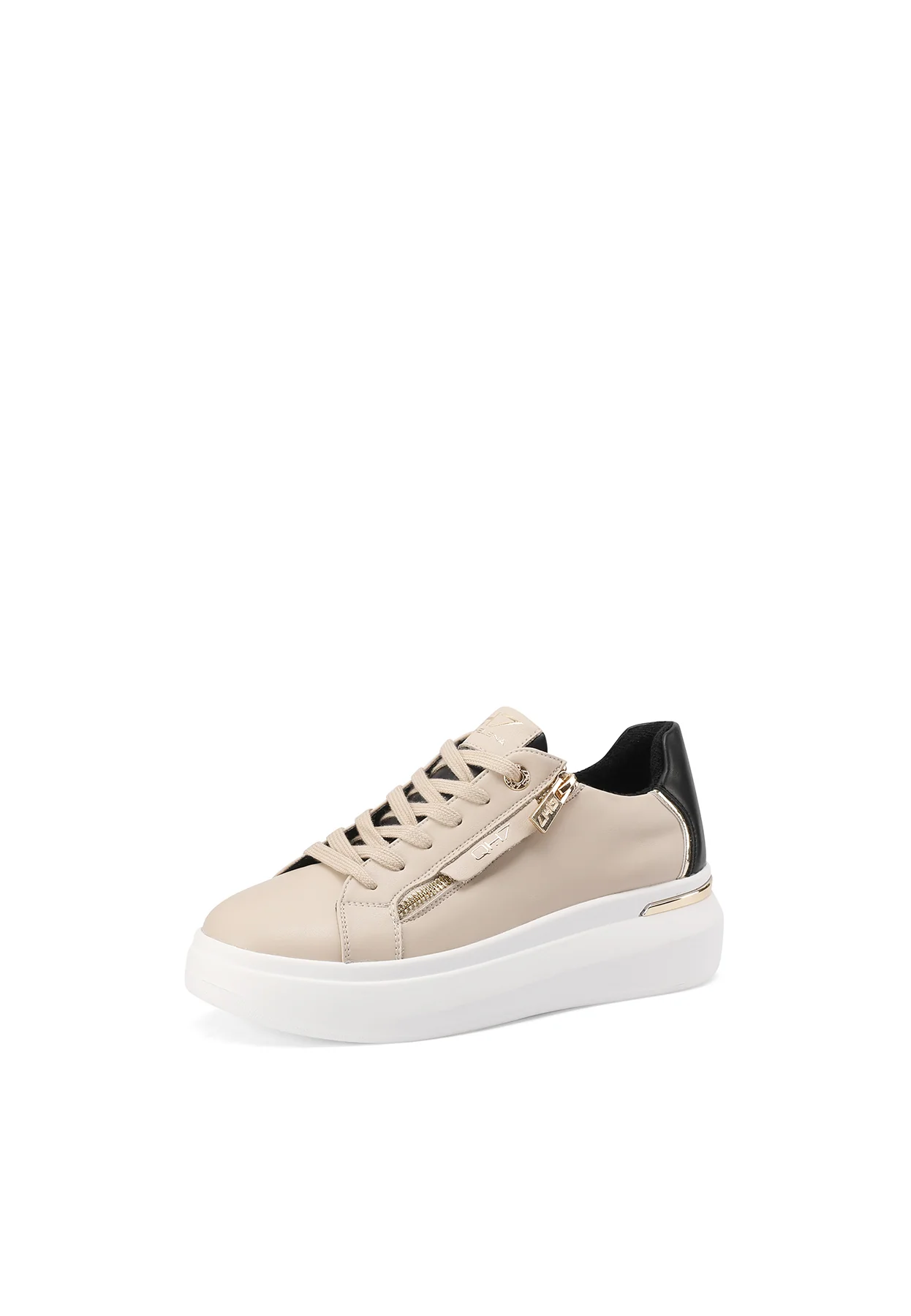 Sneakers in vera pelle con suola alta QH8004 - Image 10