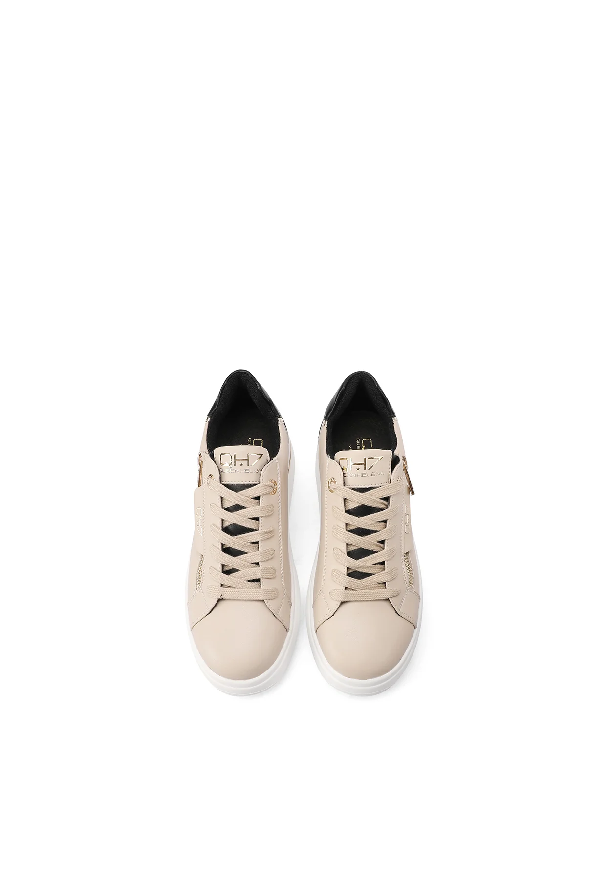 Sneakers in vera pelle con suola alta QH8004 - Image 11