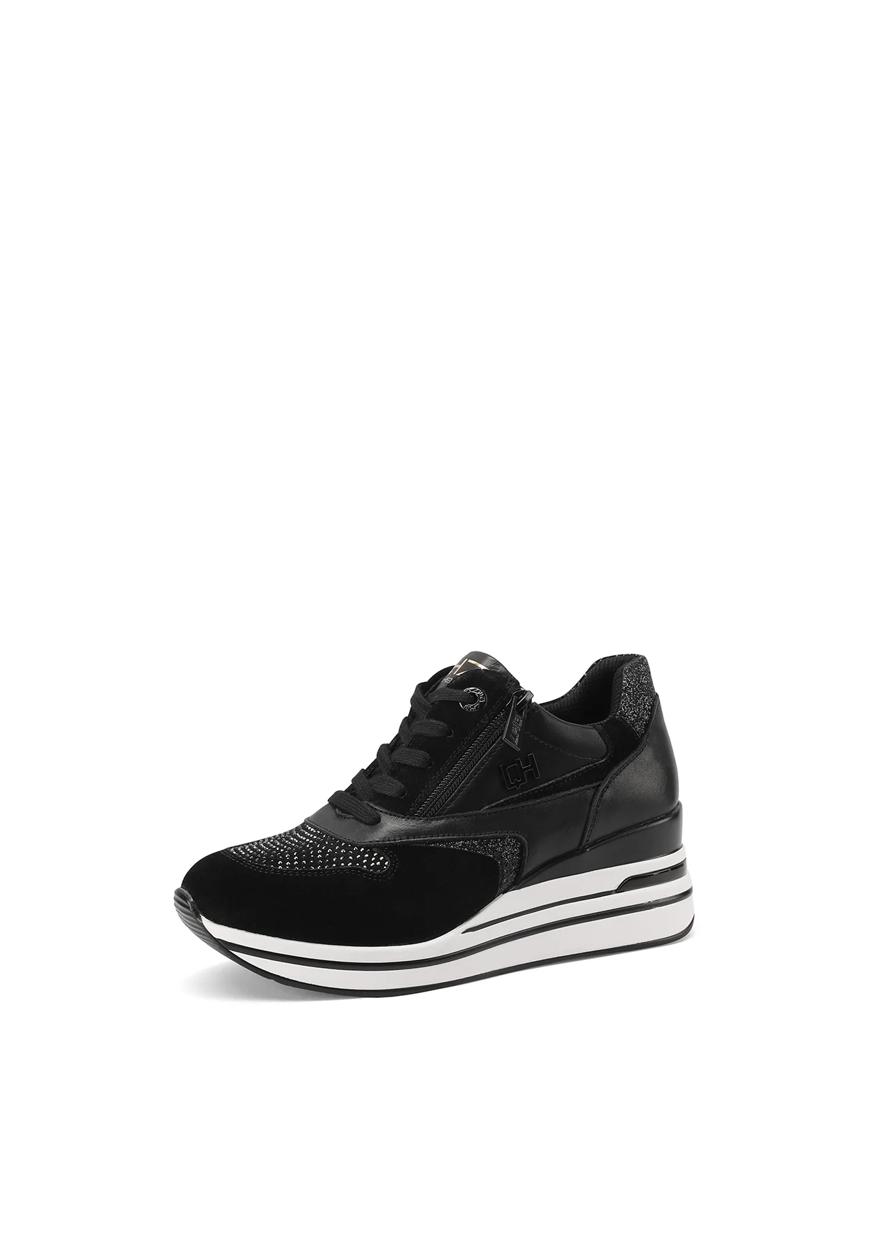 Sneakers in vera pelle con platform QH8013 - Image 3