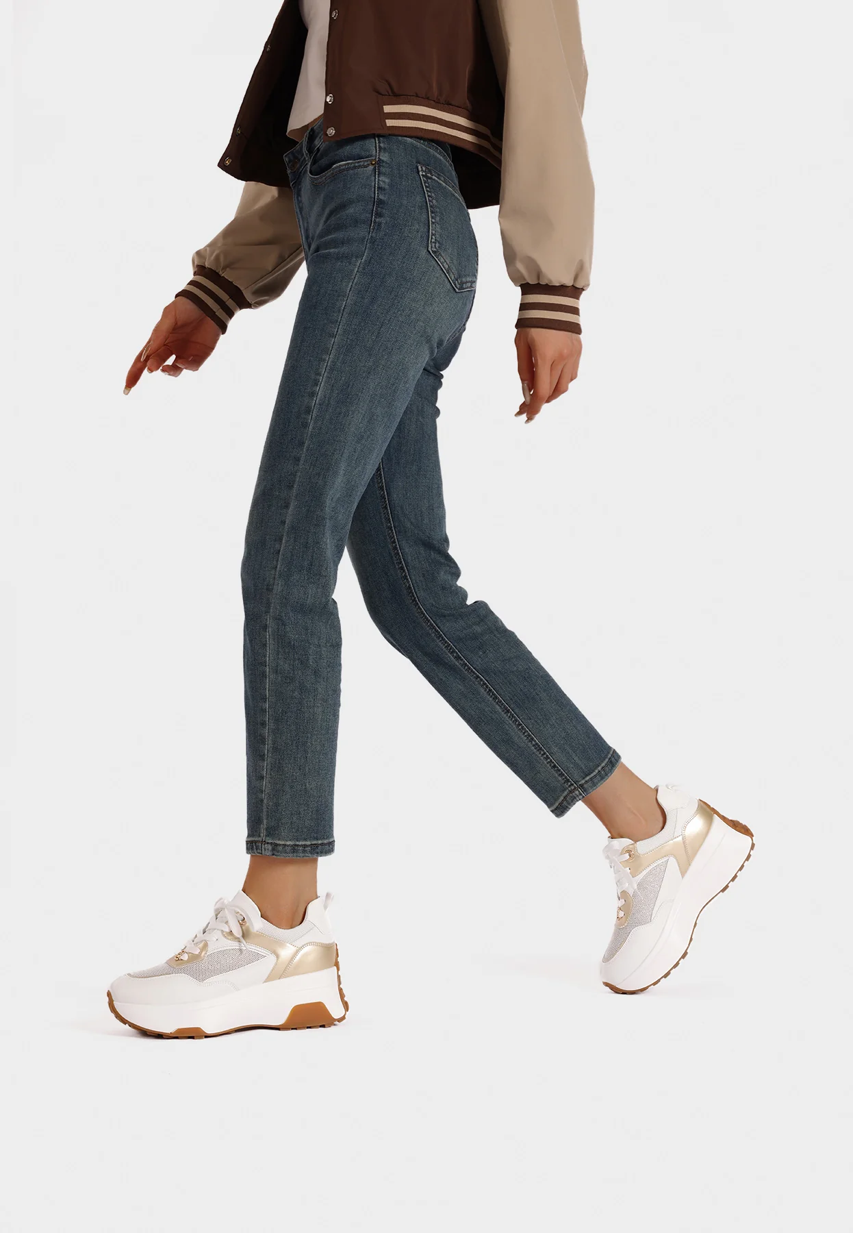 Sneakers donna zeppa denim X32-35 - Image 28