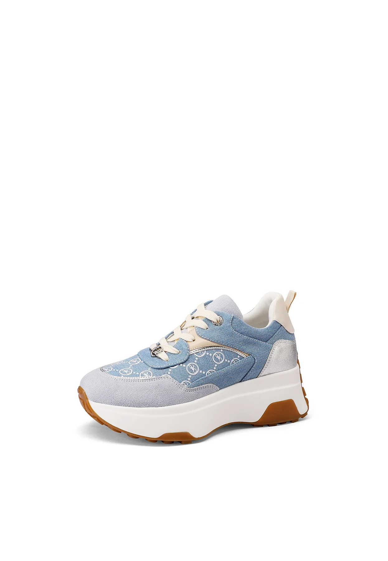 Sneakers donna zeppa denim X32-35 - Image 3