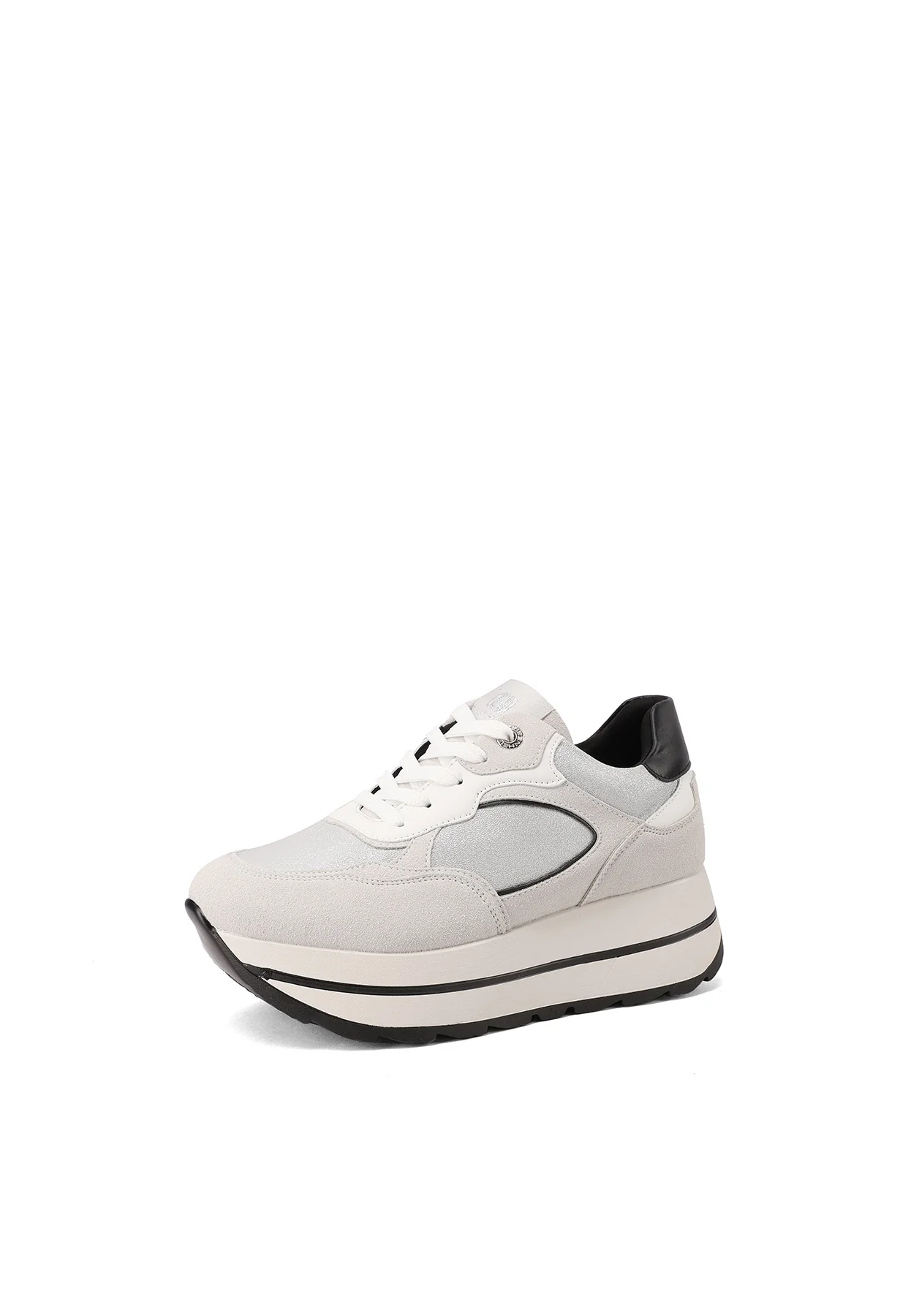 Sneakers da donna nere platform con dettagli metallici X33-17 - Image 17